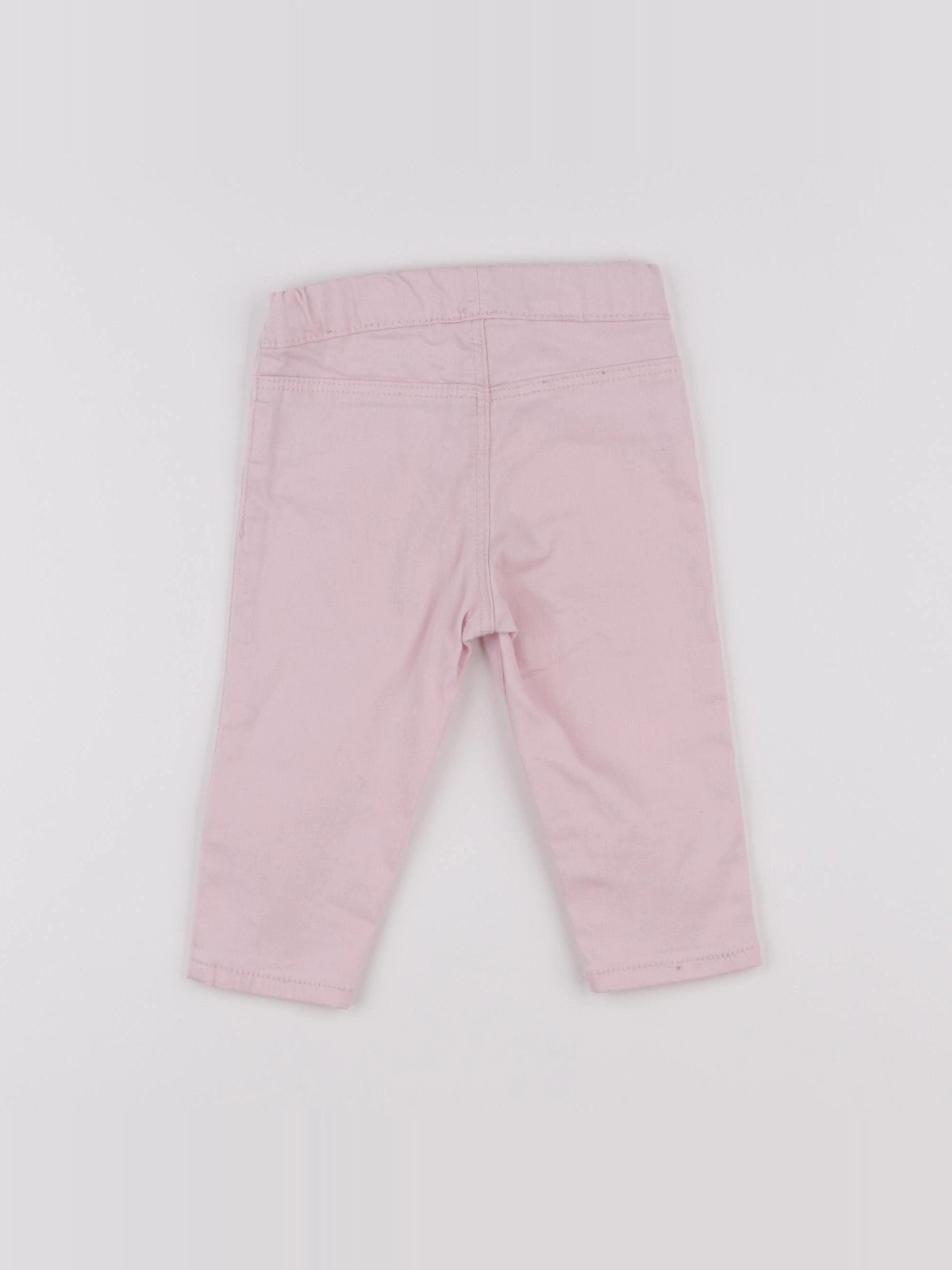 H&M - jegging rose - 6/9 mois