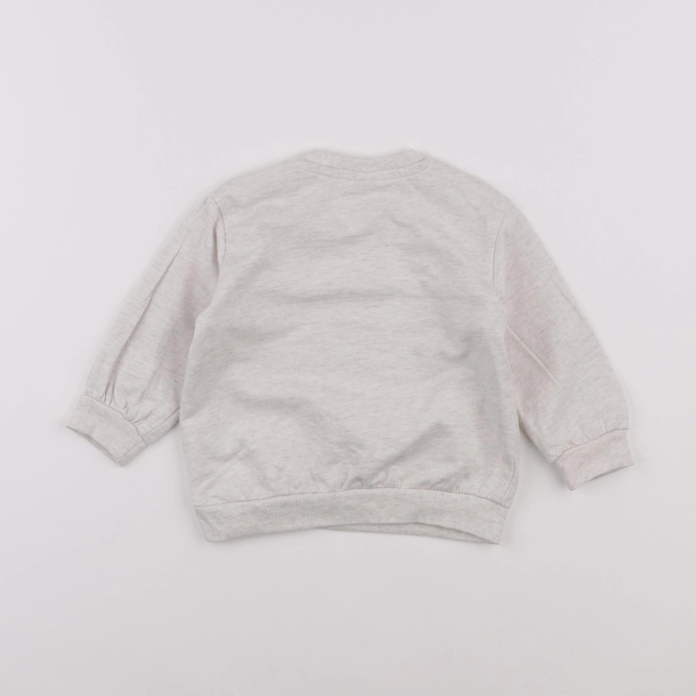 H&M - sweat beige - 6/9 mois