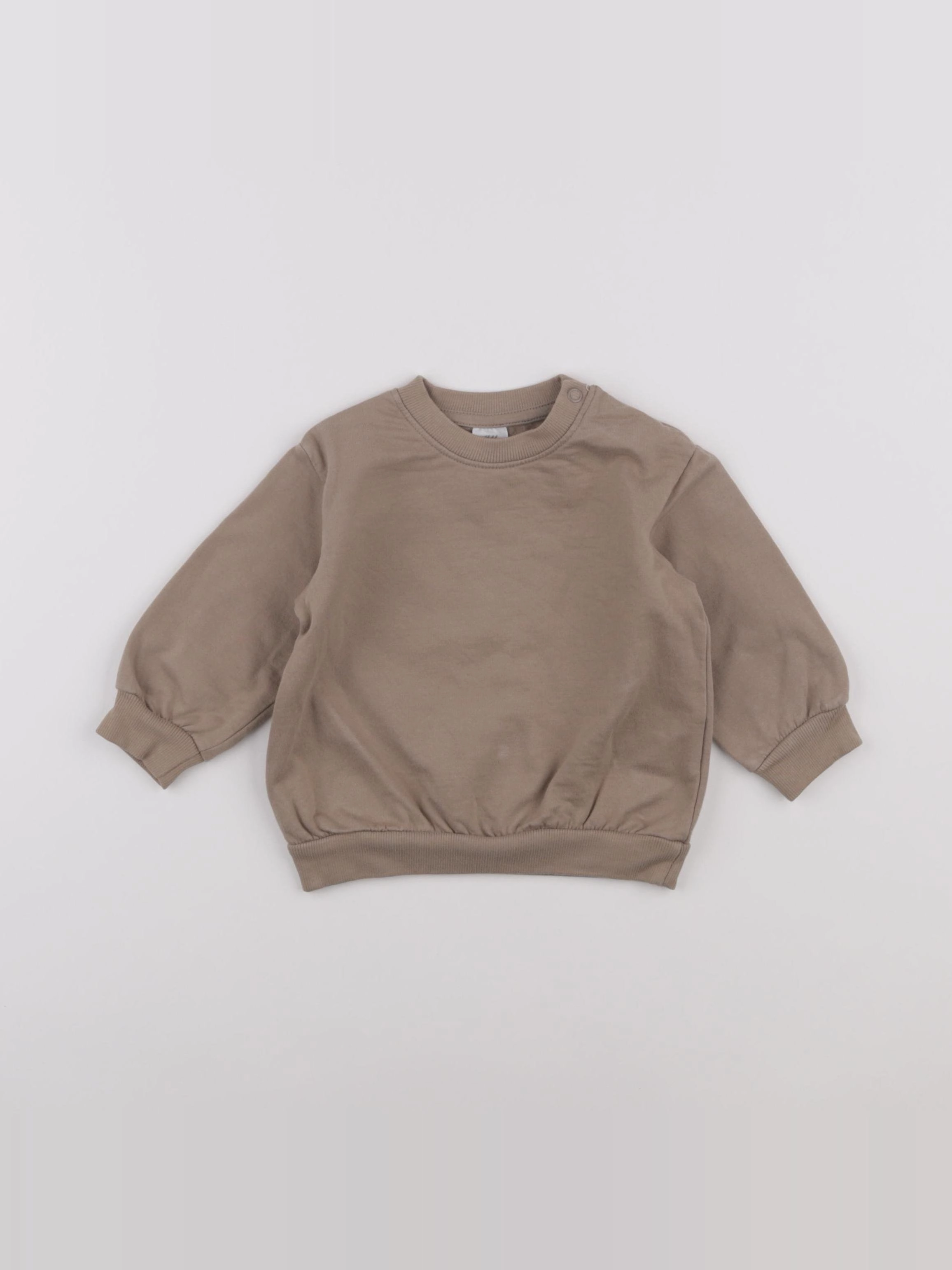 H&M - sweat marron - 6/9 mois