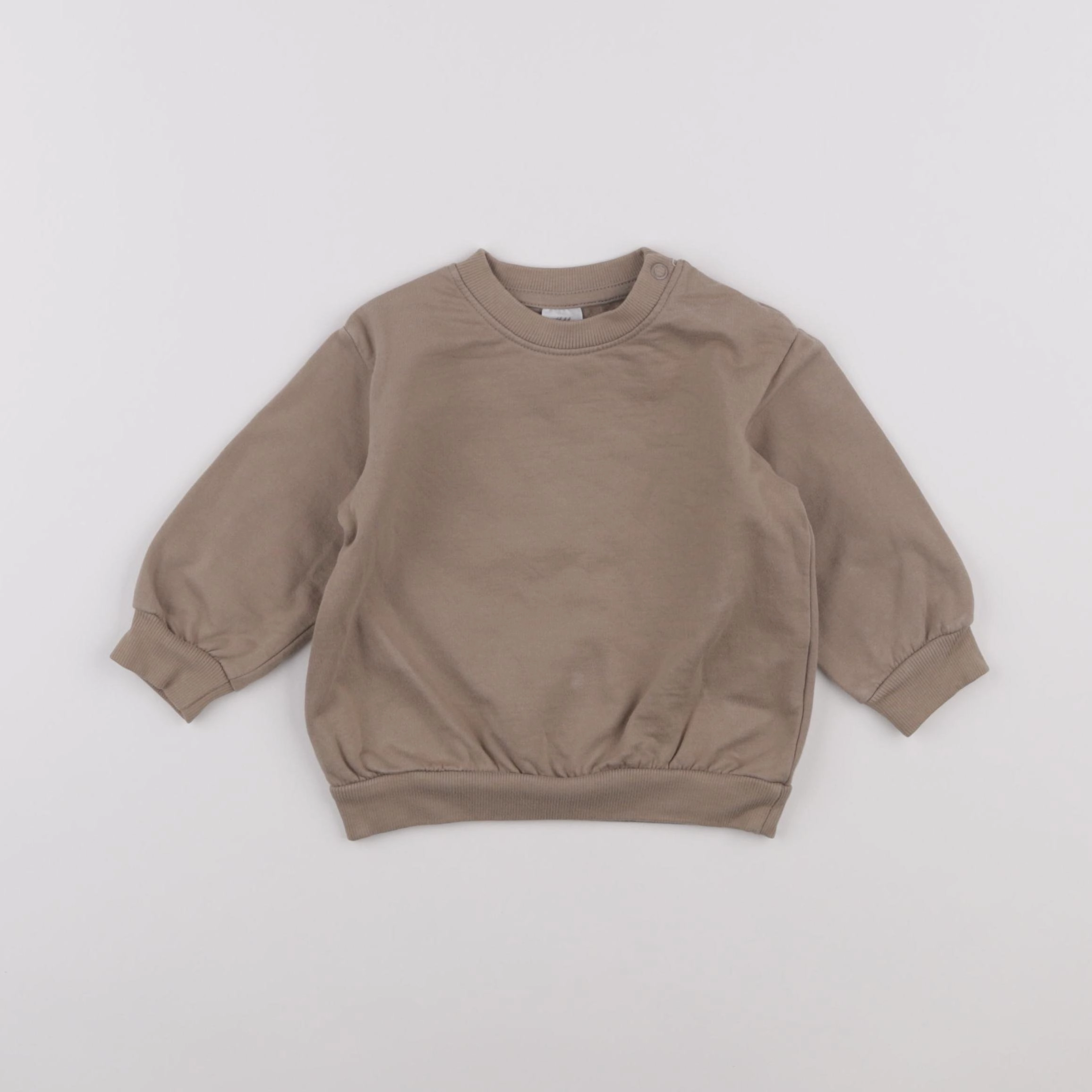 H&M - sweat marron - 6/9 mois