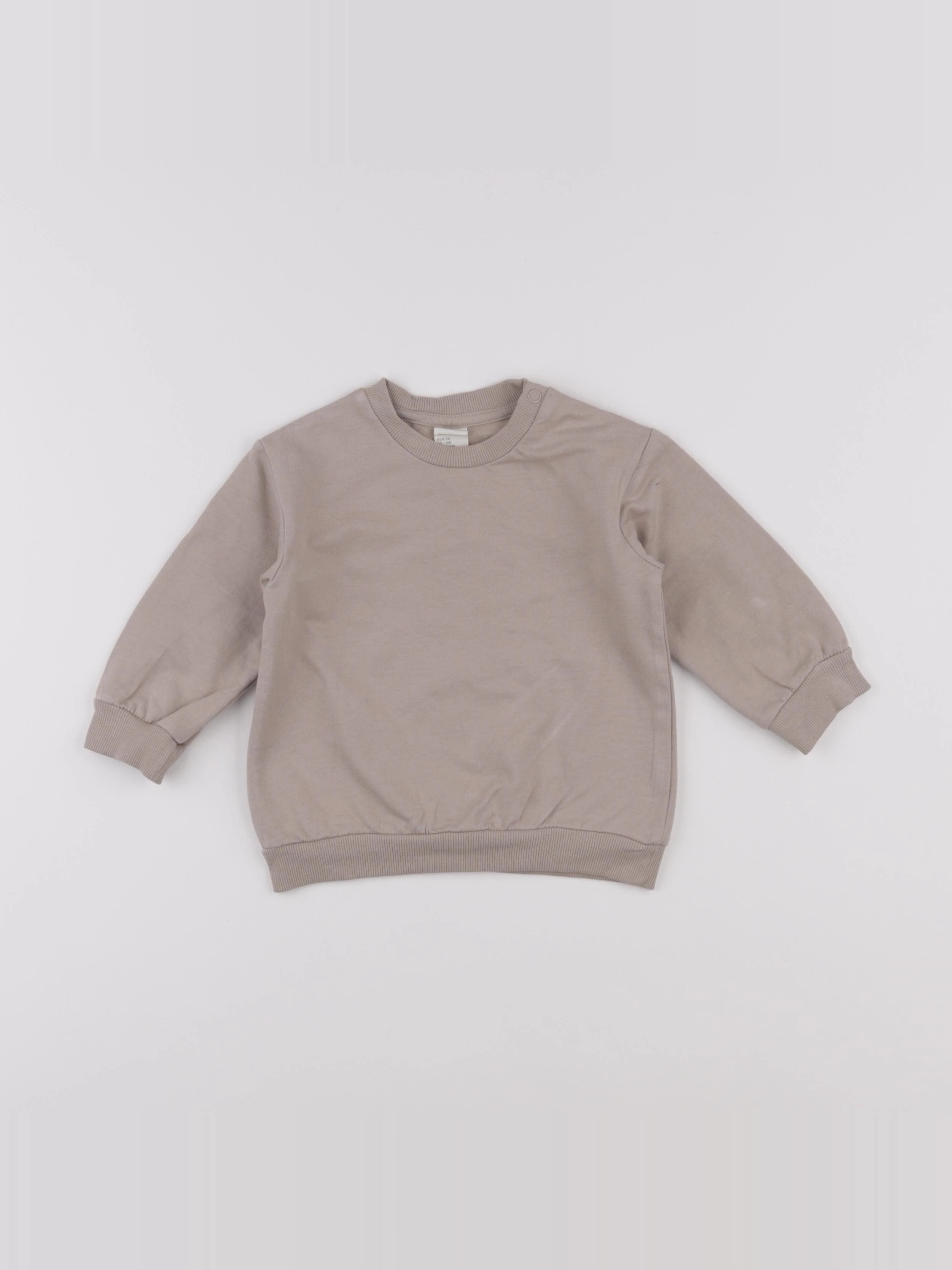 H&M - sweat marron - 6/9 mois