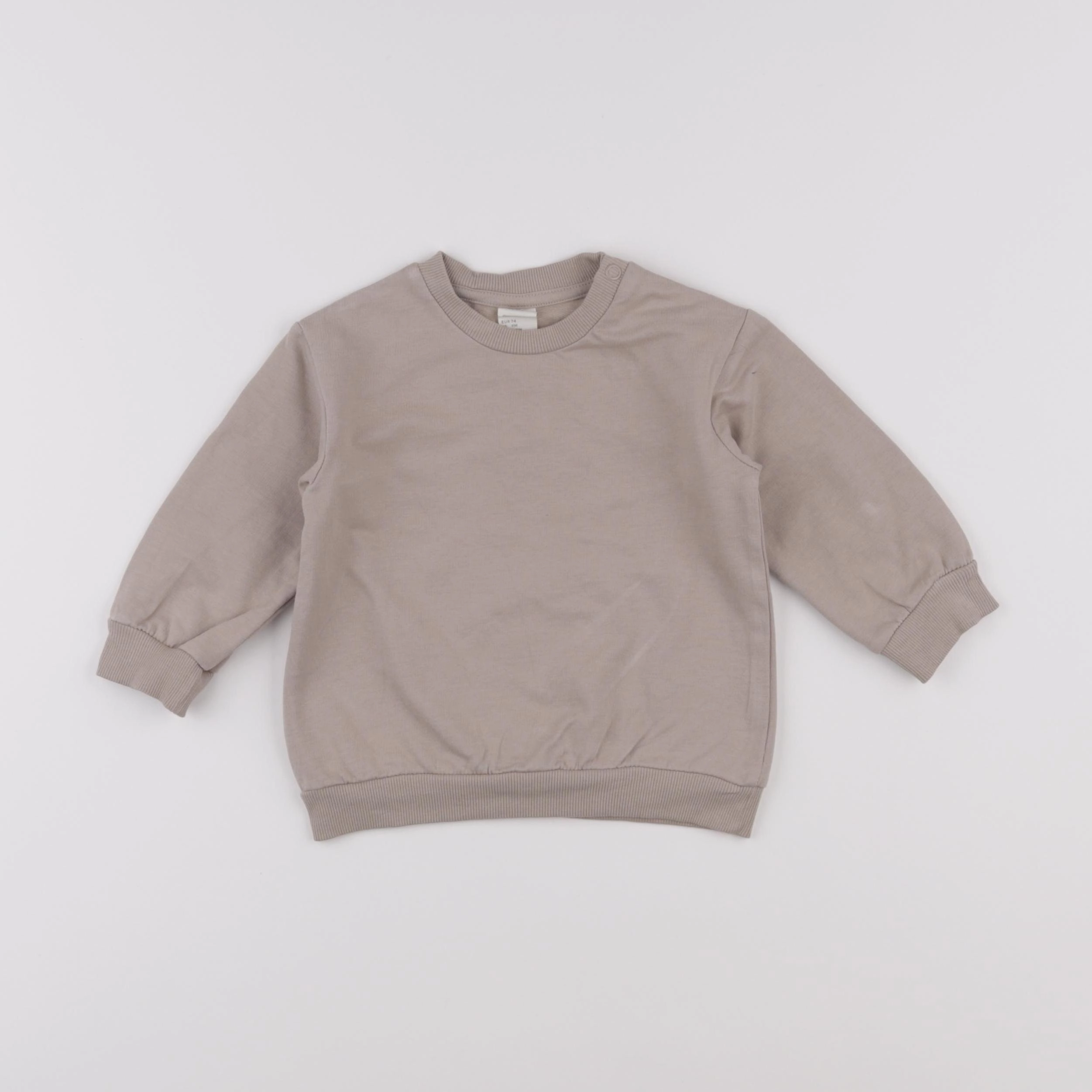 H&M - sweat marron - 6/9 mois