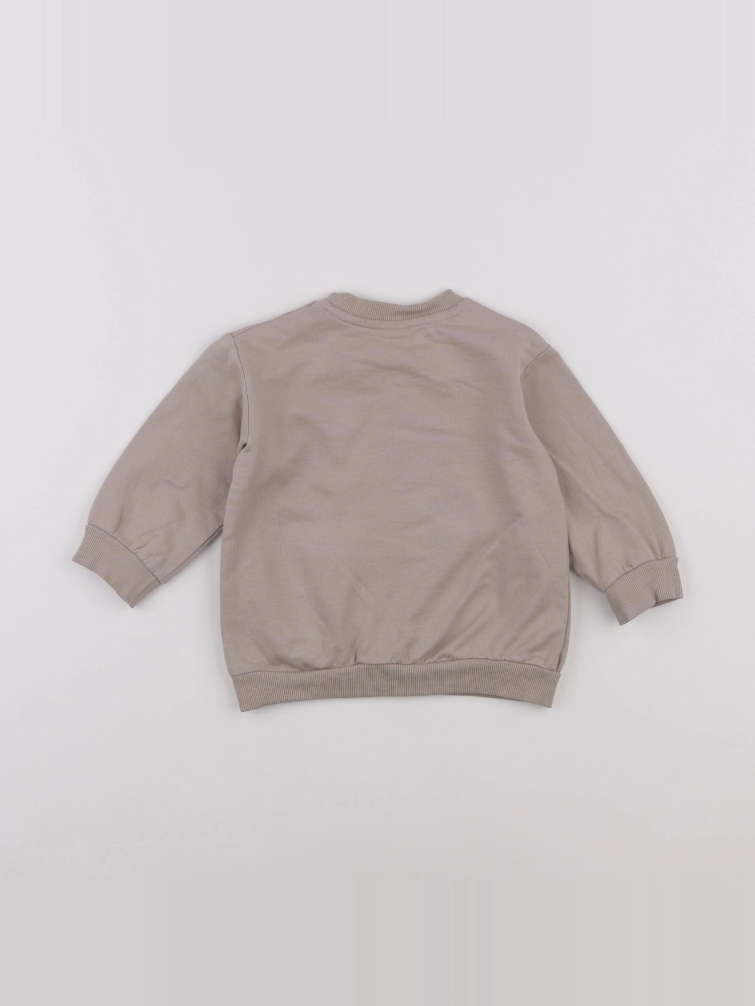 H&M - sweat marron - 6/9 mois