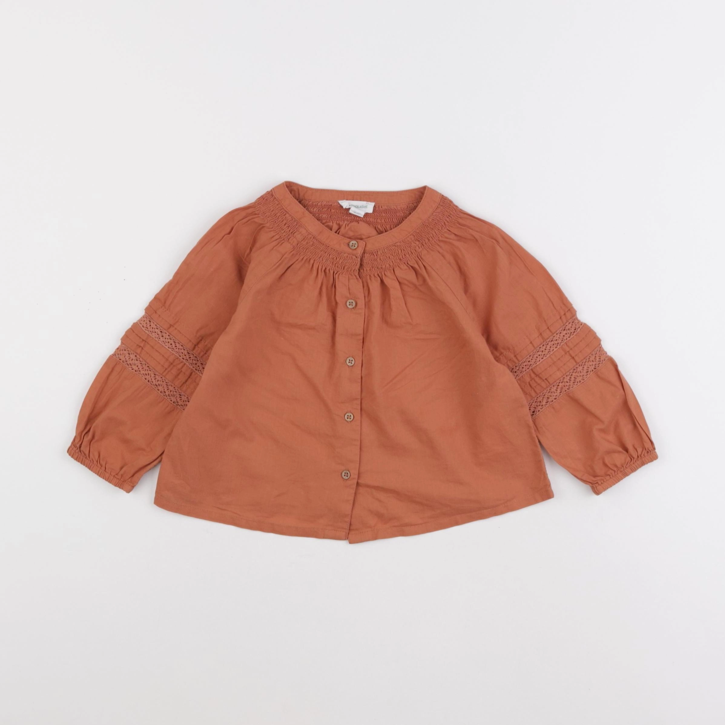 Vertbaudet - blouse marron - 9 mois