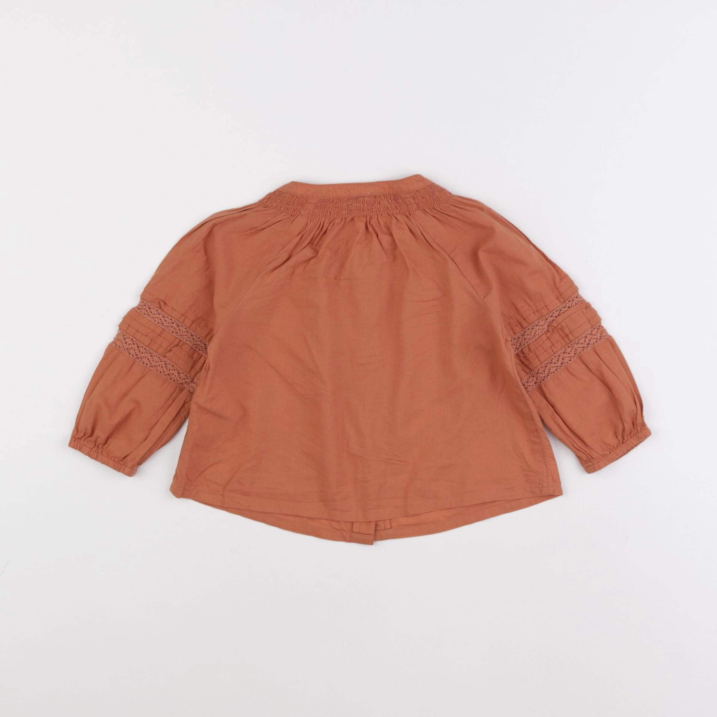 Vertbaudet - blouse marron - 9 mois