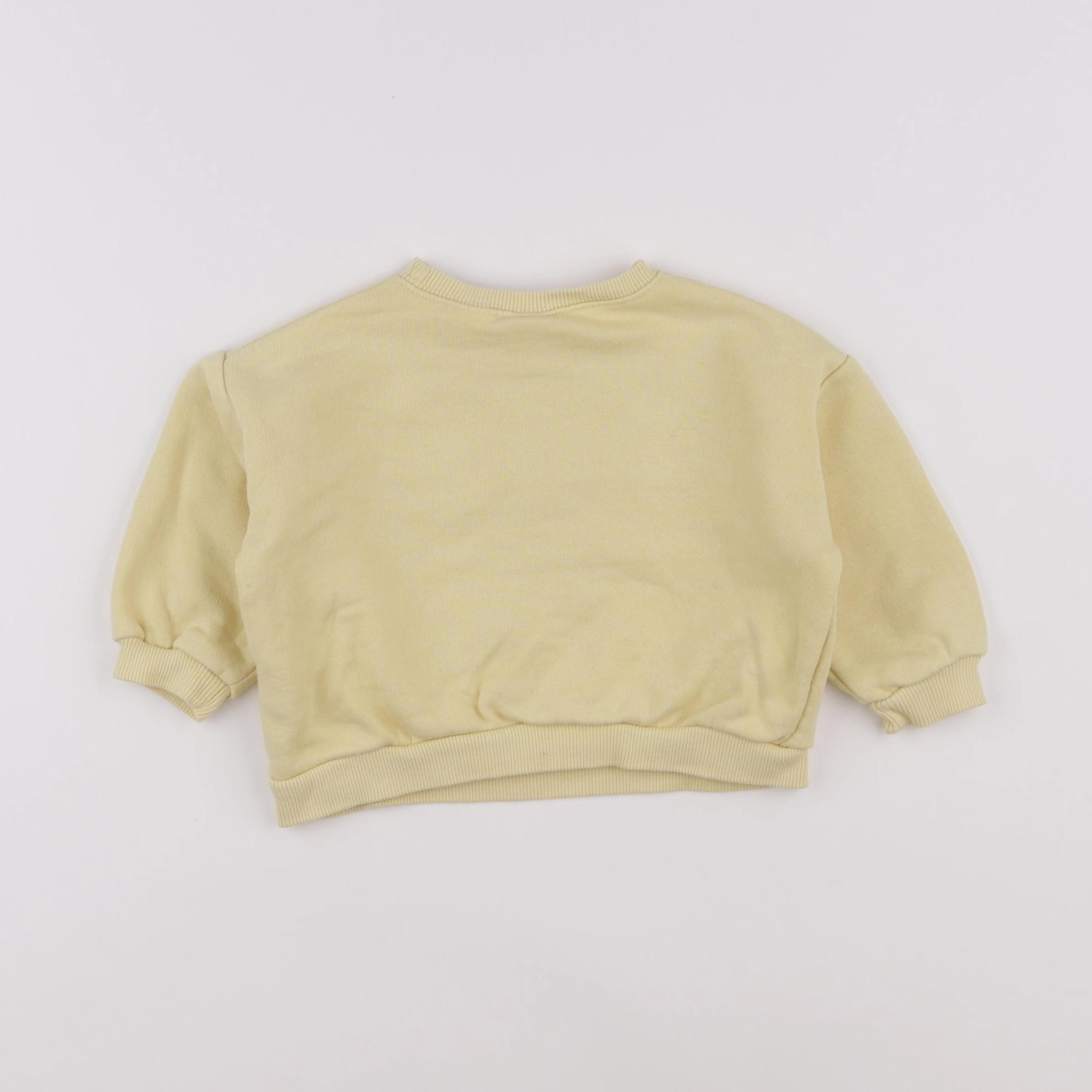 Zara - sweat jaune - 12/18 mois