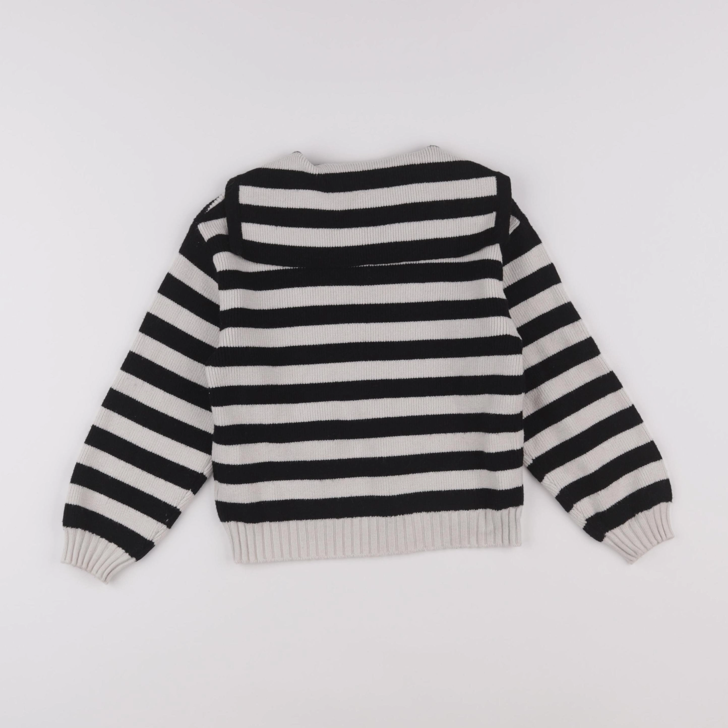 Zara - pull beige, noir - 5/6 ans