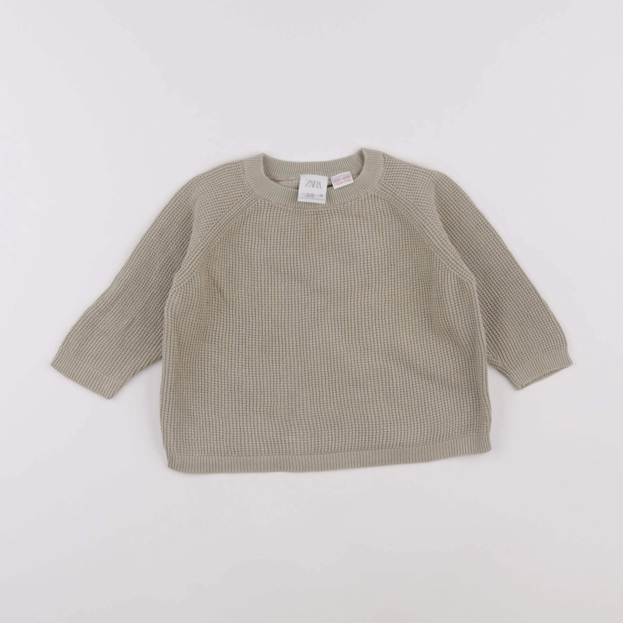 Zara - pull marron - 12/18 mois