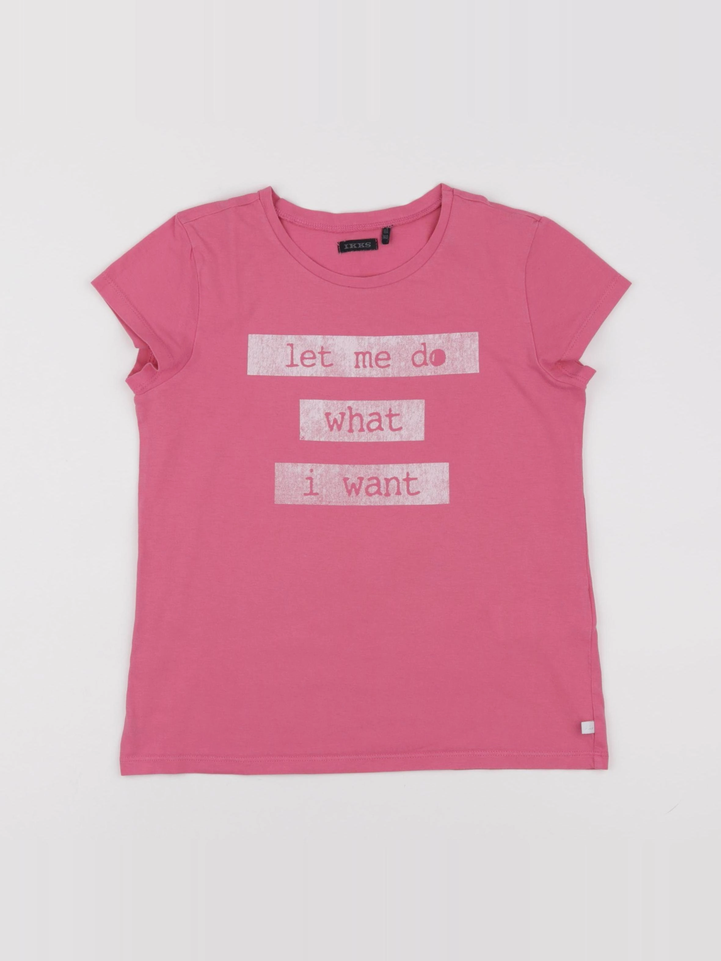 IKKS - tee-shirt rose - 10 ans