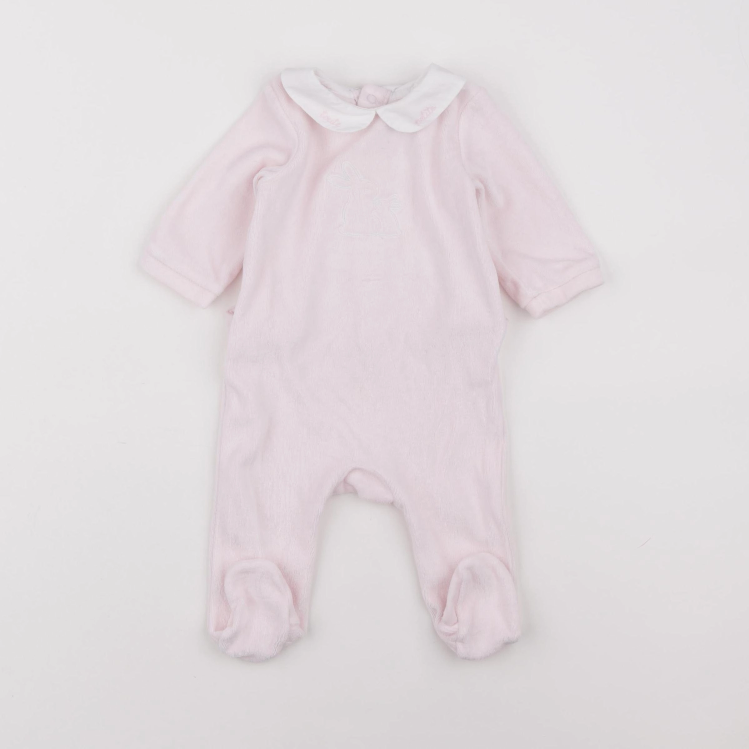 Jacadi - pyjama velours rose - 3 mois