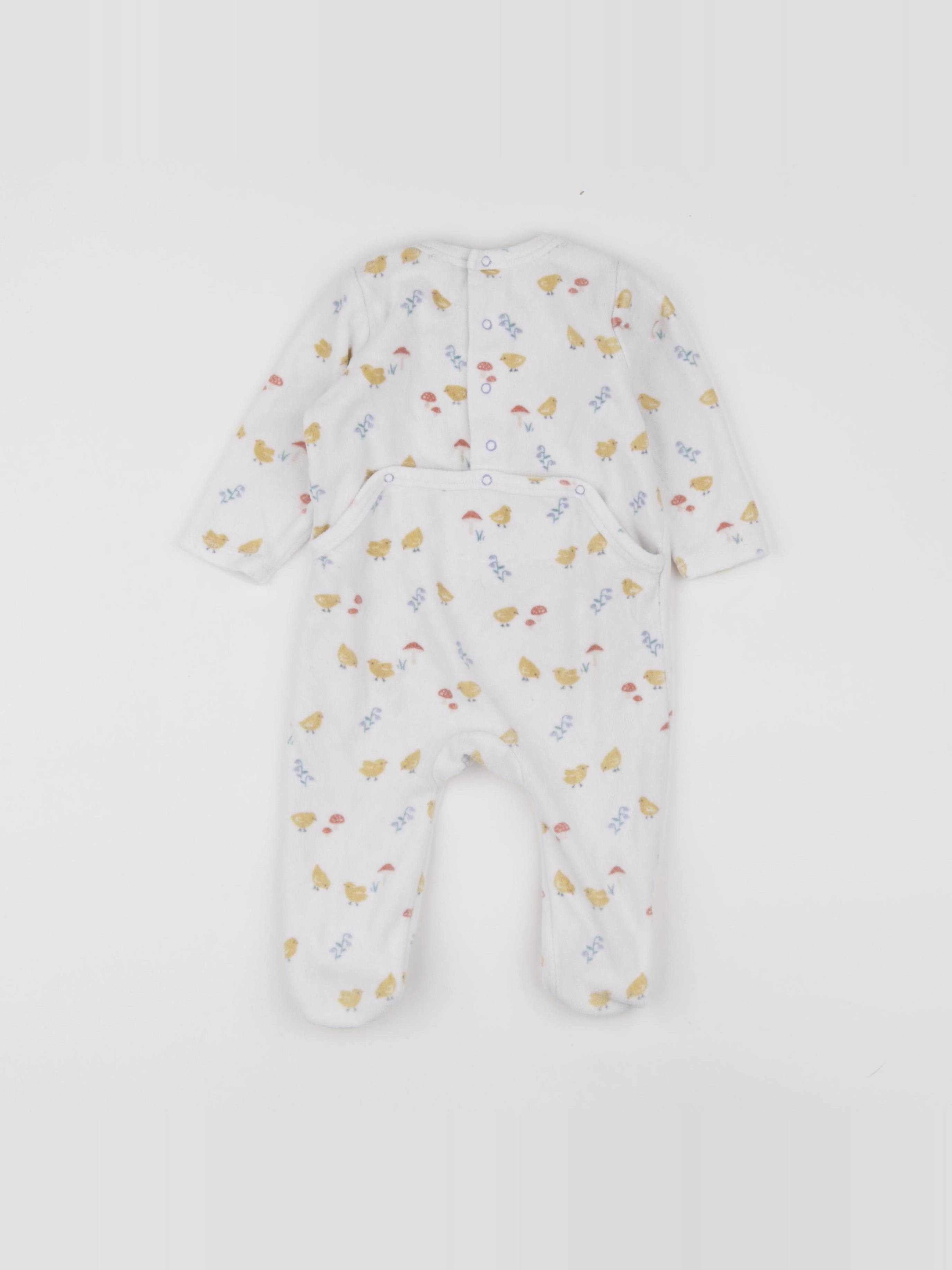 Boutchou - pyjama velours blanc - 9 mois