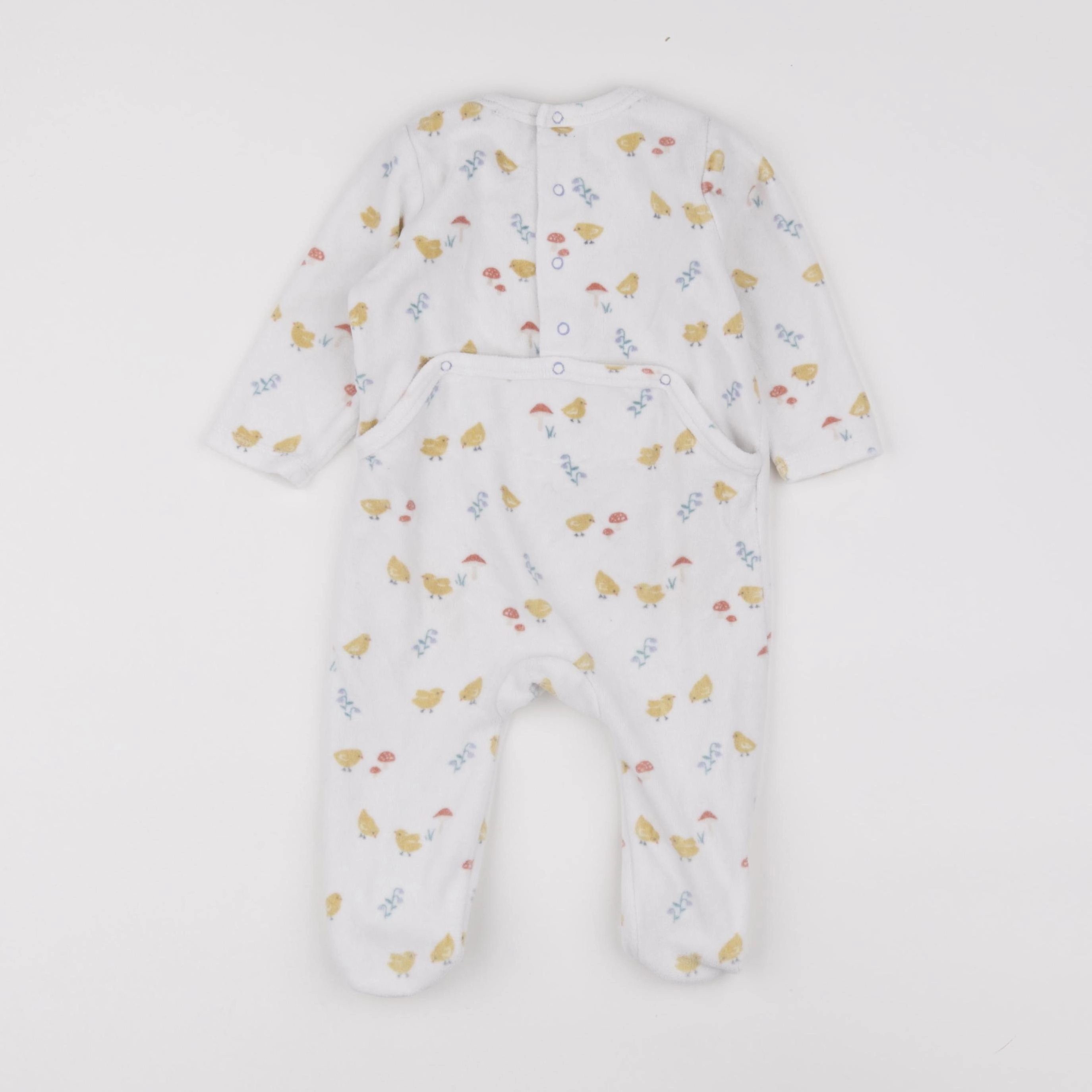 Boutchou - pyjama velours blanc - 9 mois