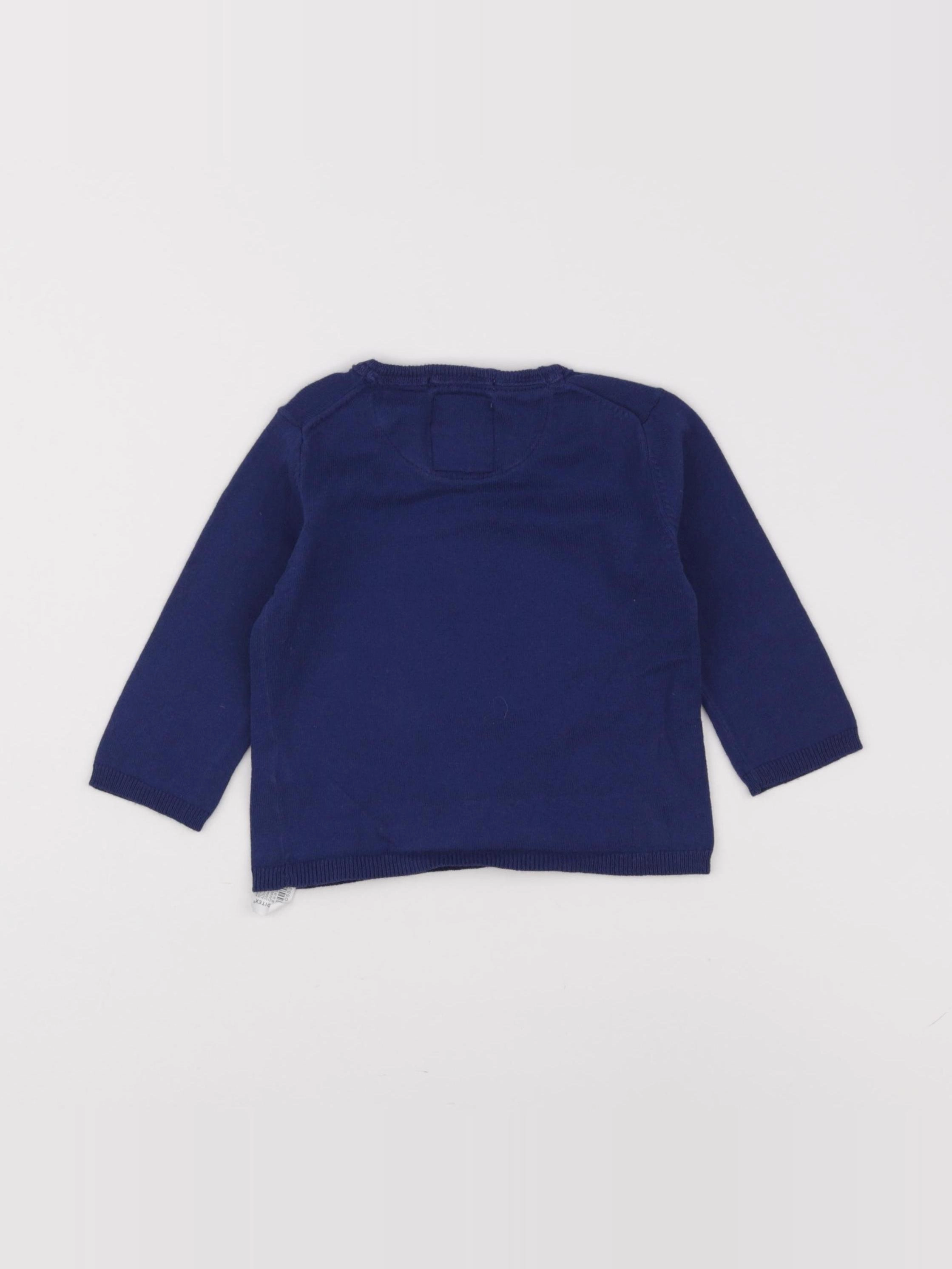 Zara - pull bleu - 6/9 mois
