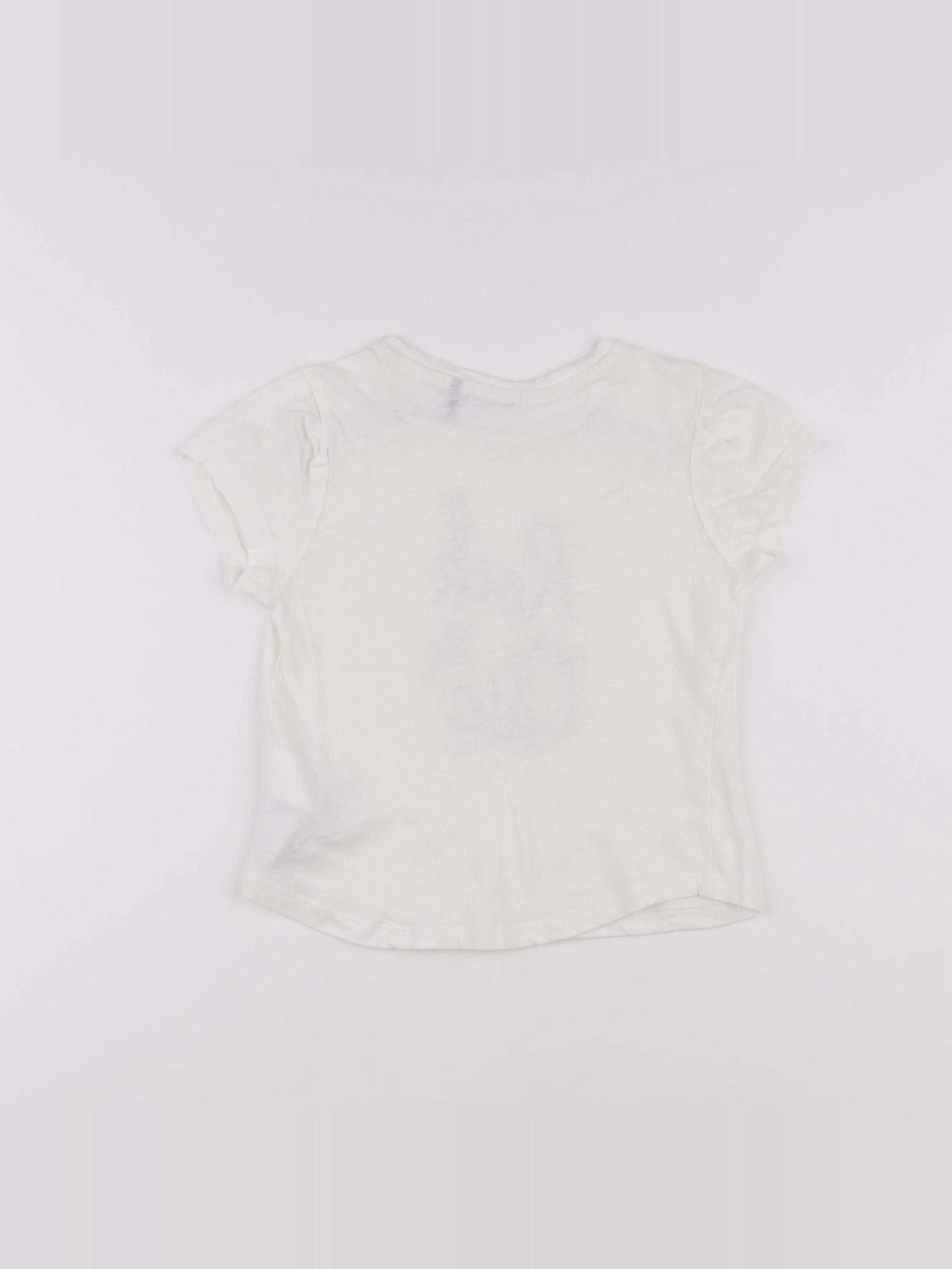 IKKS - tee-shirt blanc, or - 6 ans
