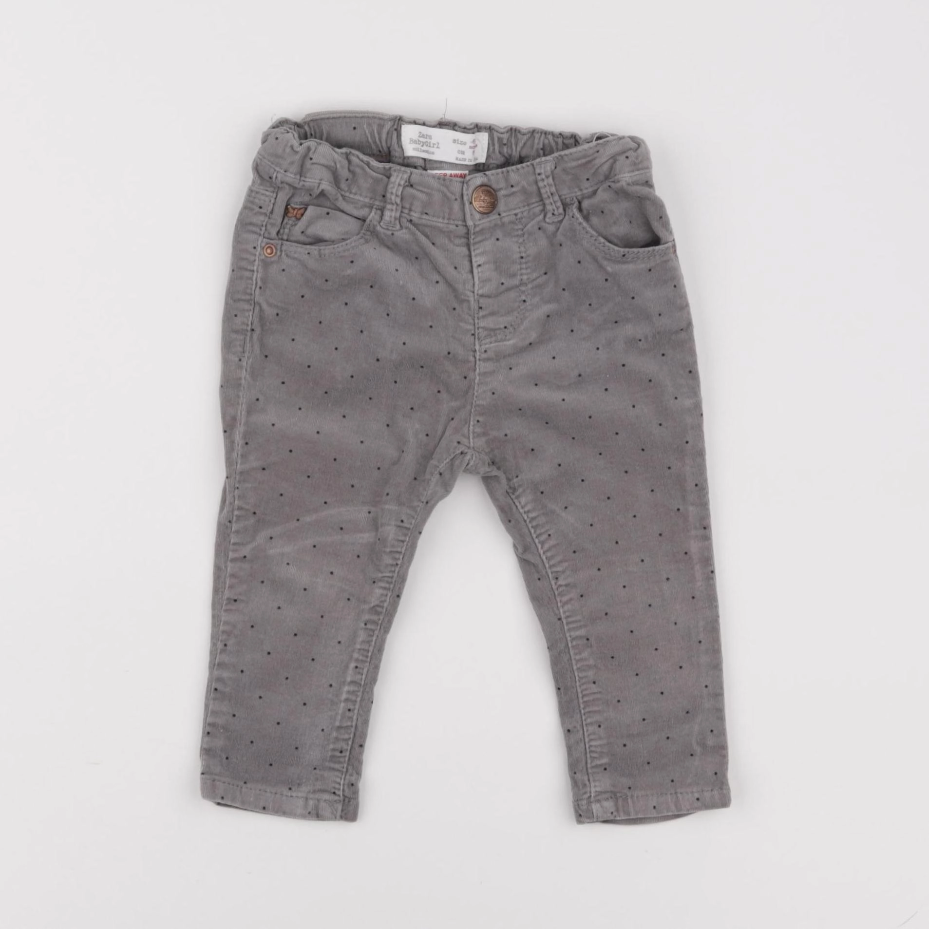 Zara - pantalon gris - 6/9 mois