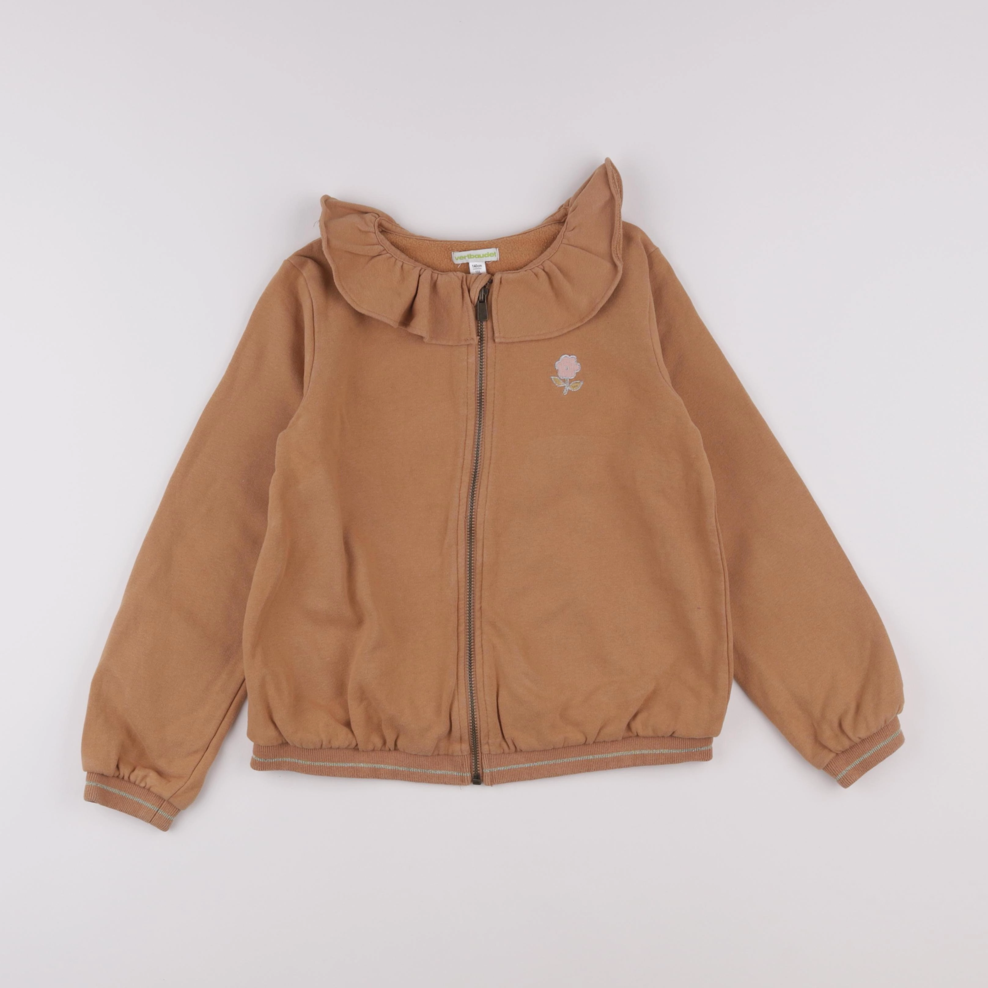 Vertbaudet - sweat marron - 10 ans