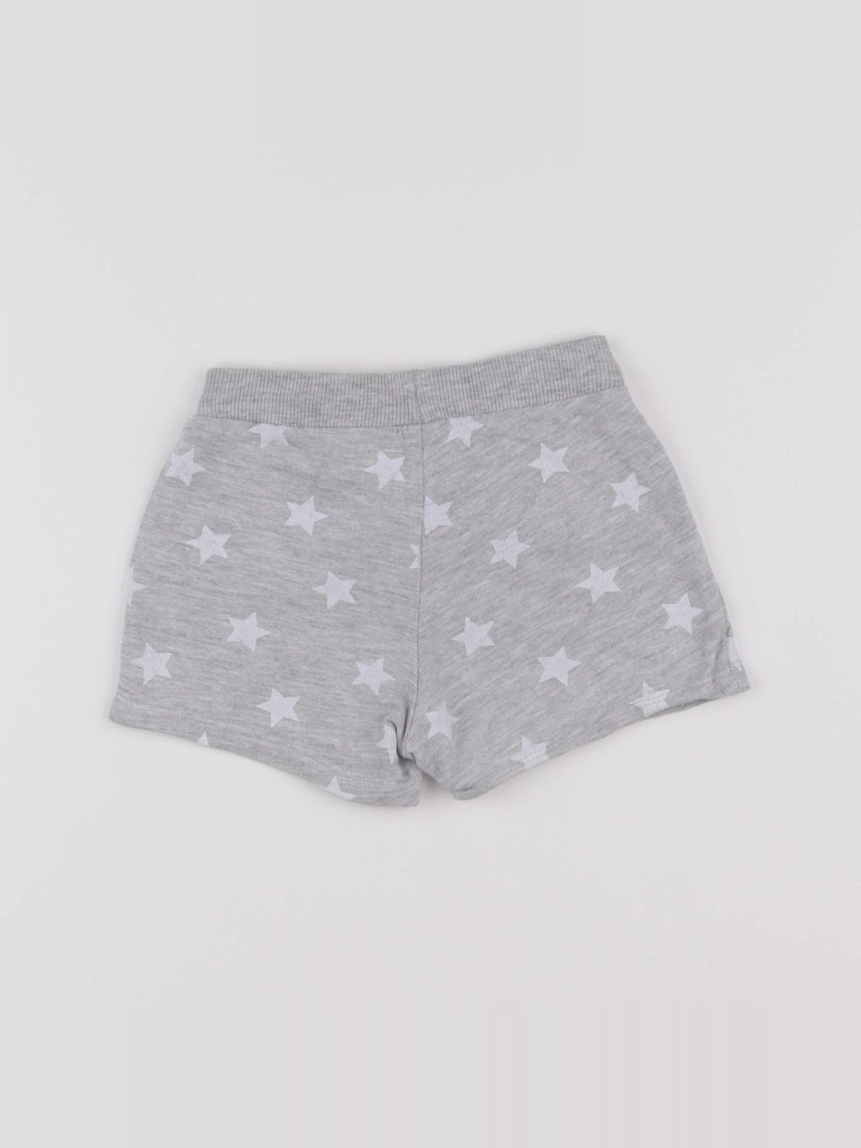 H&M - short gris - 6/9 mois