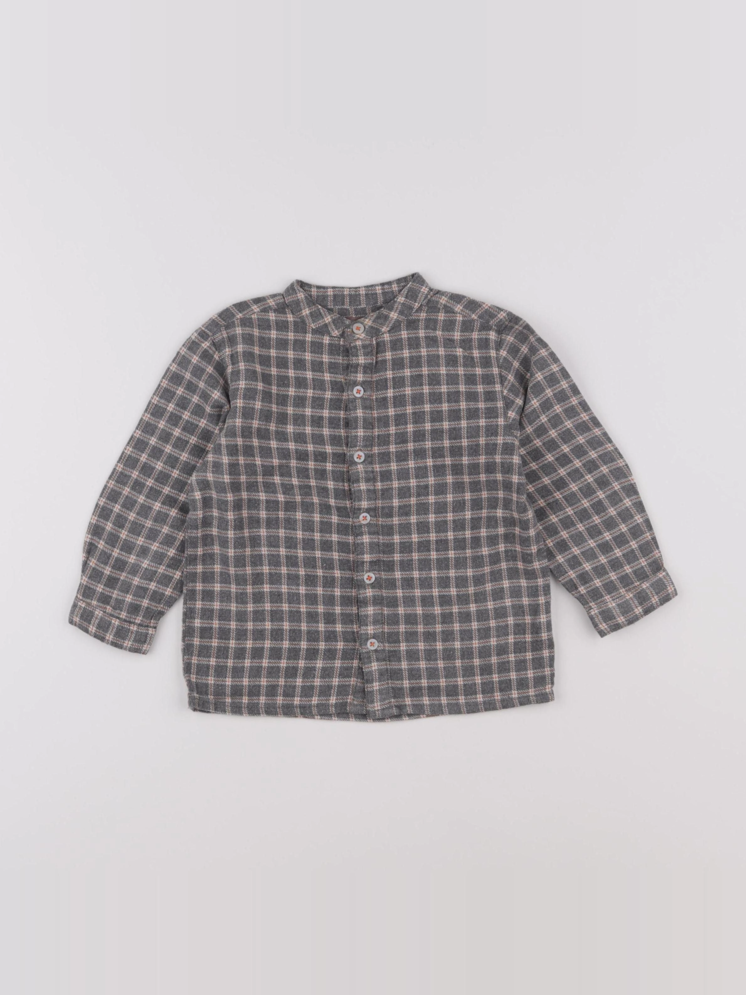 Boutchou - chemise gris - 18 mois