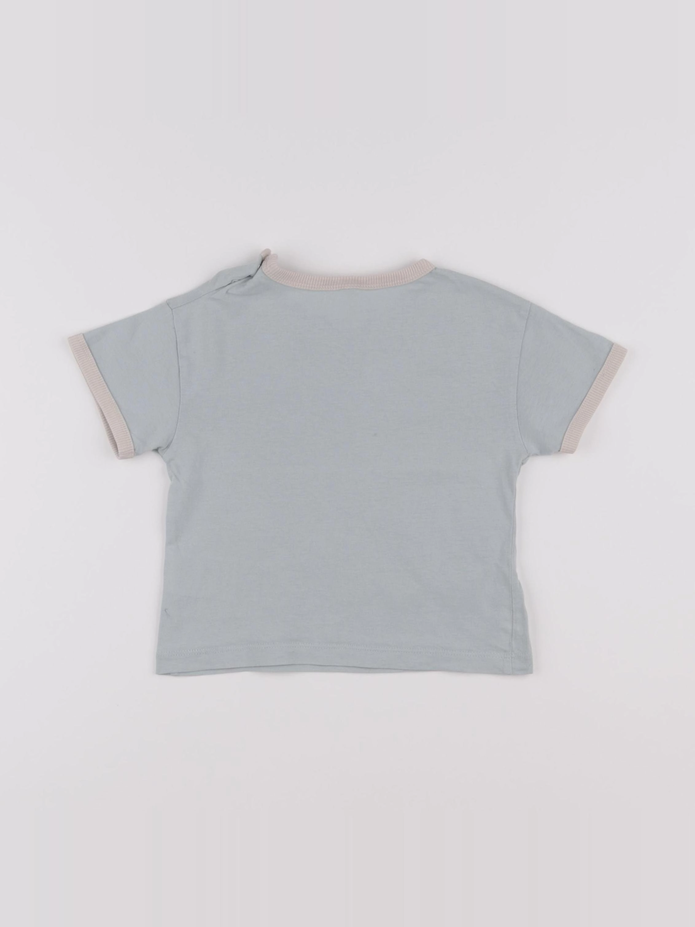 H&M - tee-shirt bleu - 9/12 mois