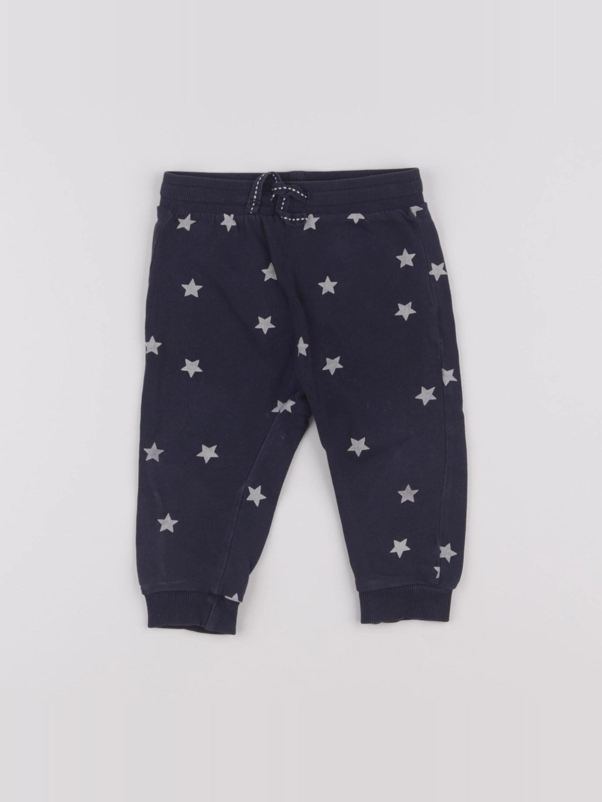H&M - pantalon bleu - 6/9 mois