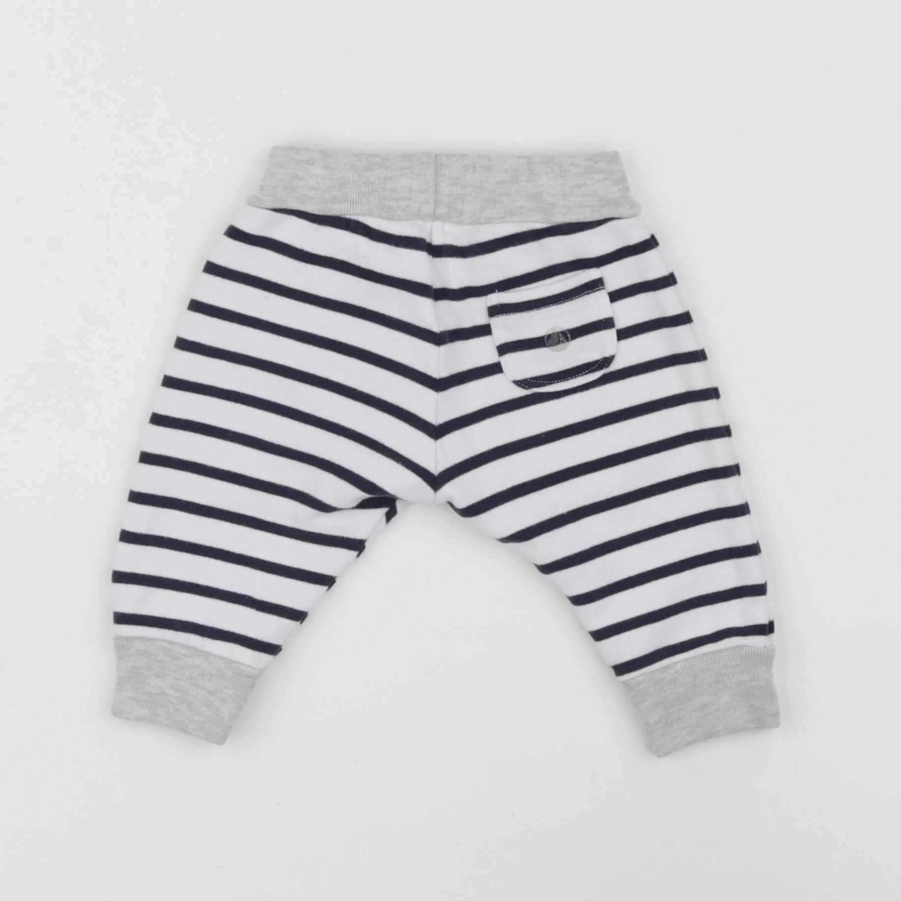 Petit Bateau - jogging bleu, blanc - 6 mois