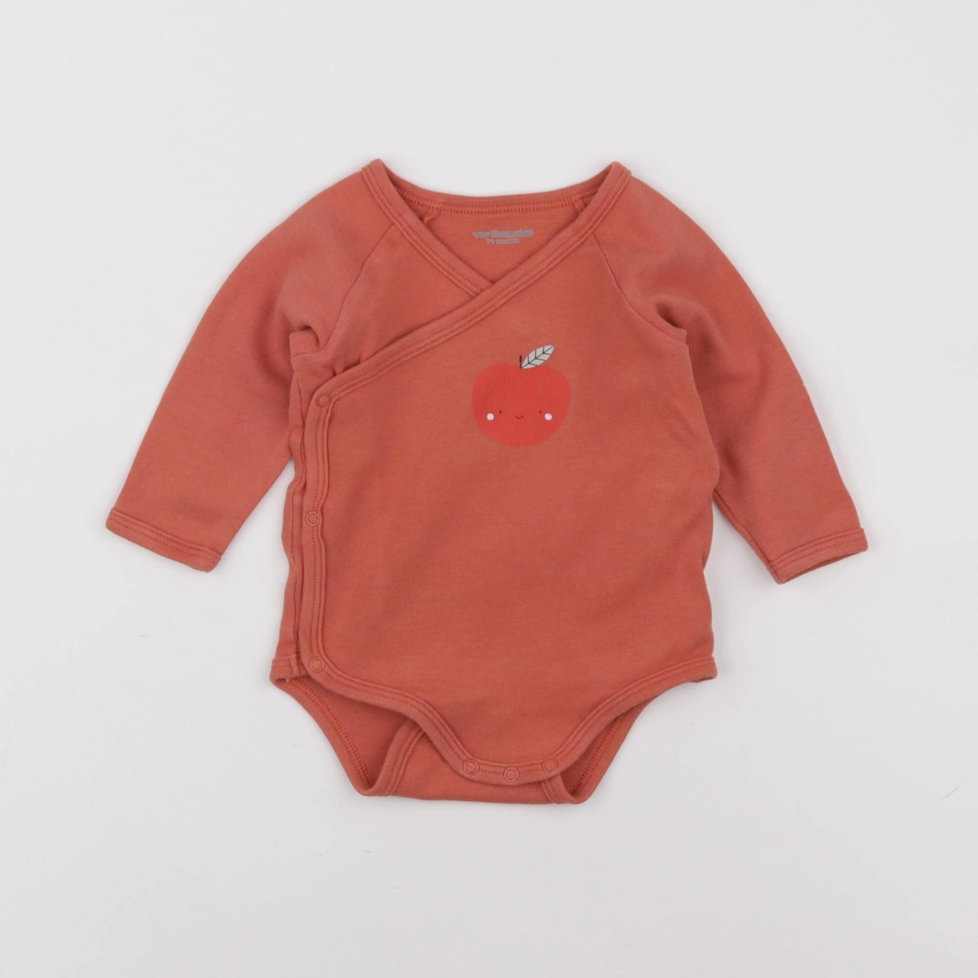 Vertbaudet - body orange - 9 mois