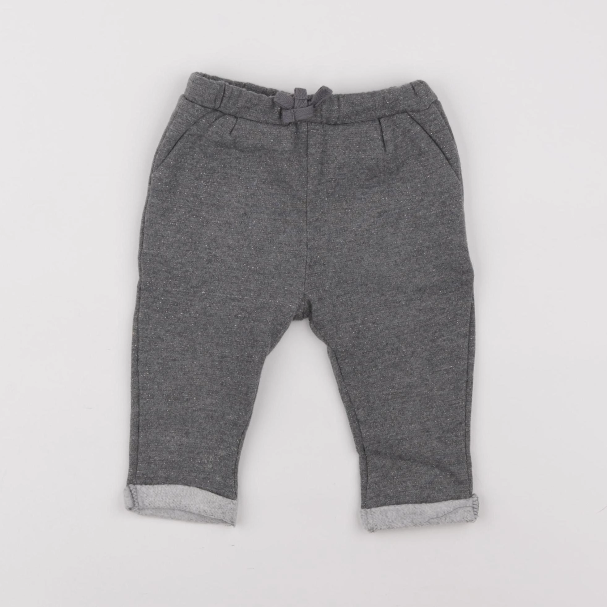 Vertbaudet - jogging doublé gris - 9 mois
