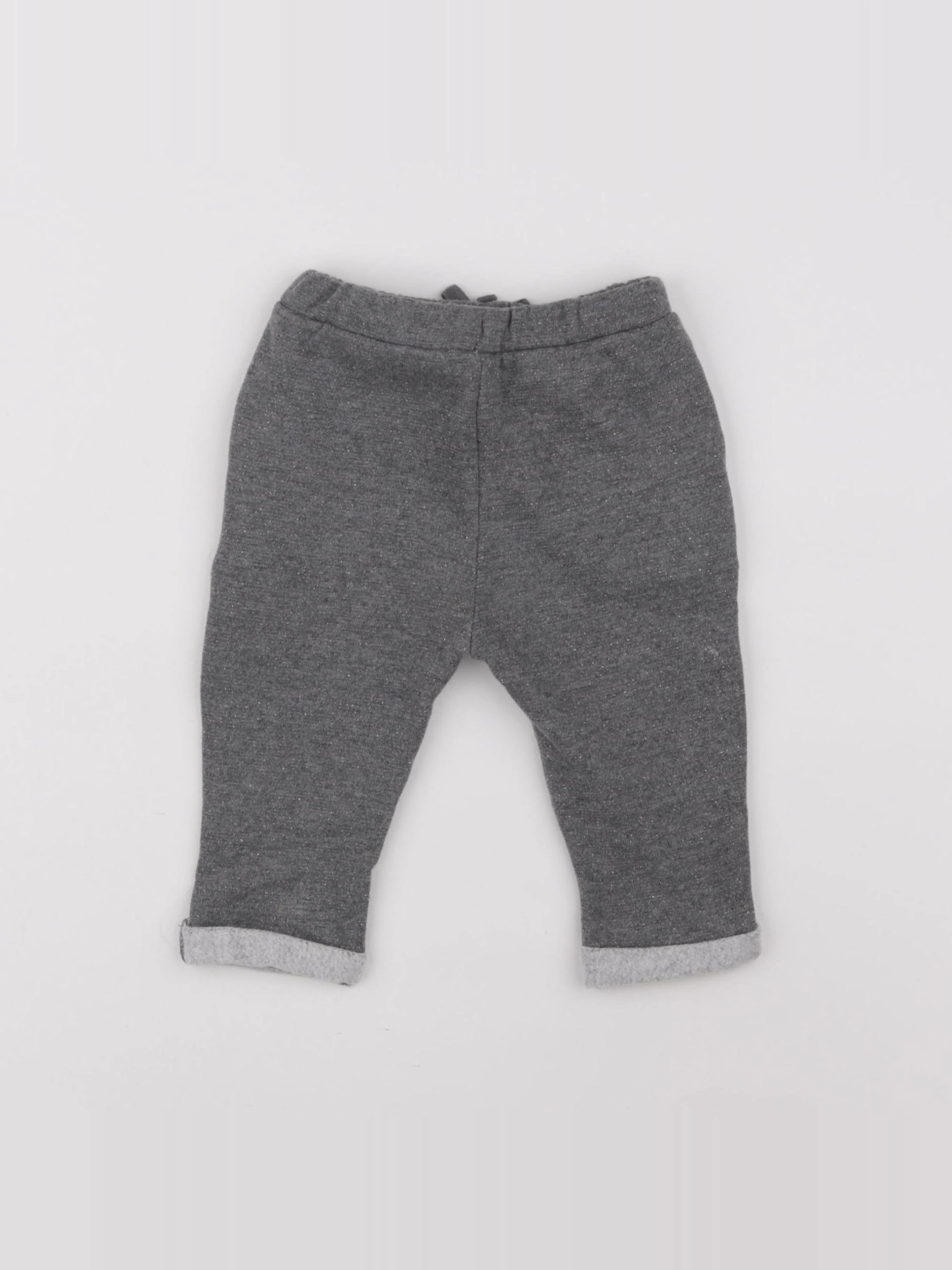 Vertbaudet - jogging doublé gris - 9 mois