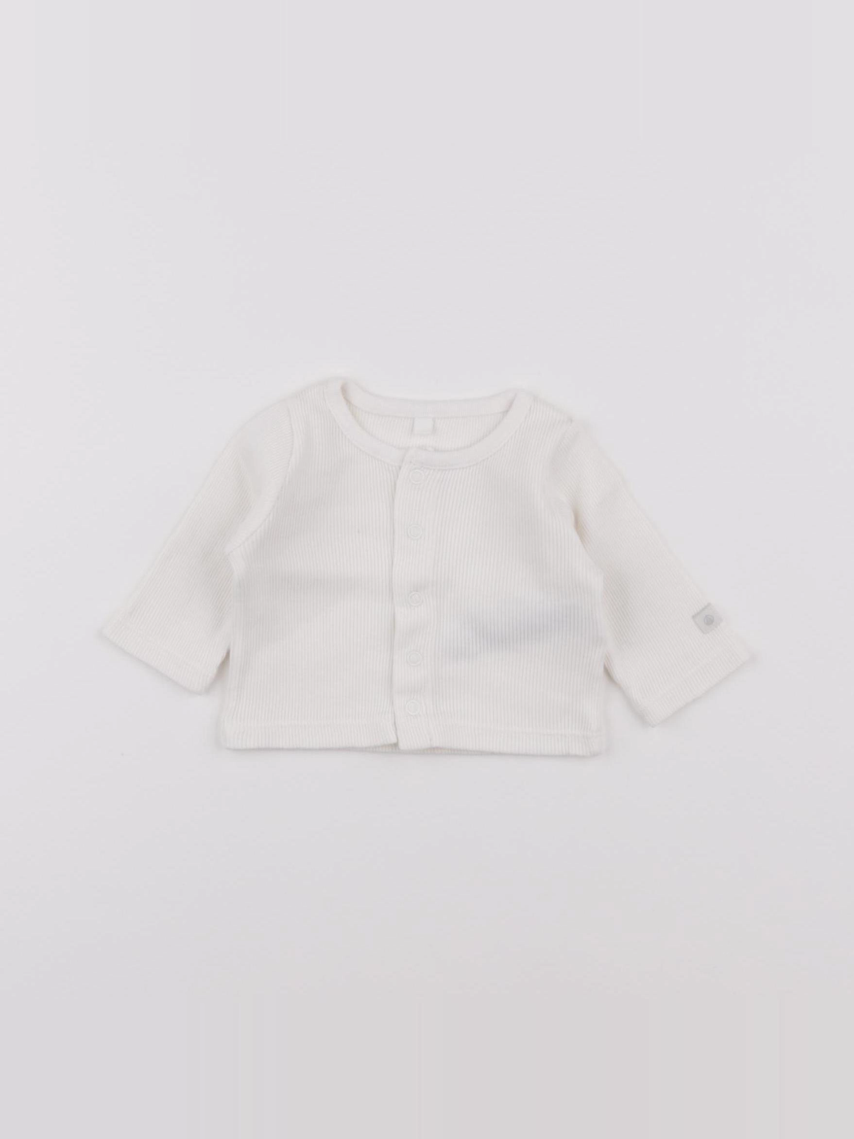 Petit Bateau - tee-shirt blanc - 1 mois