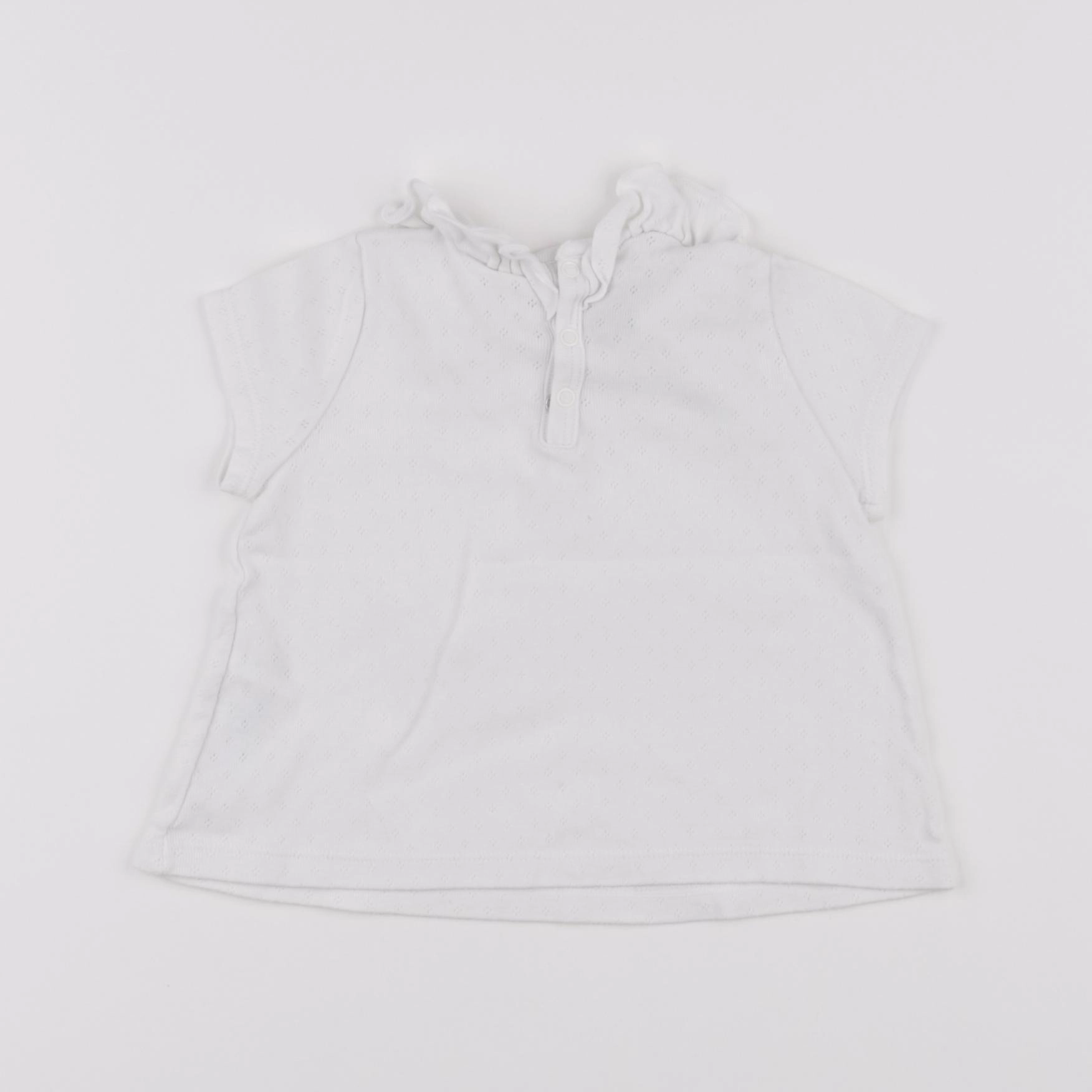 Petit Bateau - tee-shirt blanc - 12 mois
