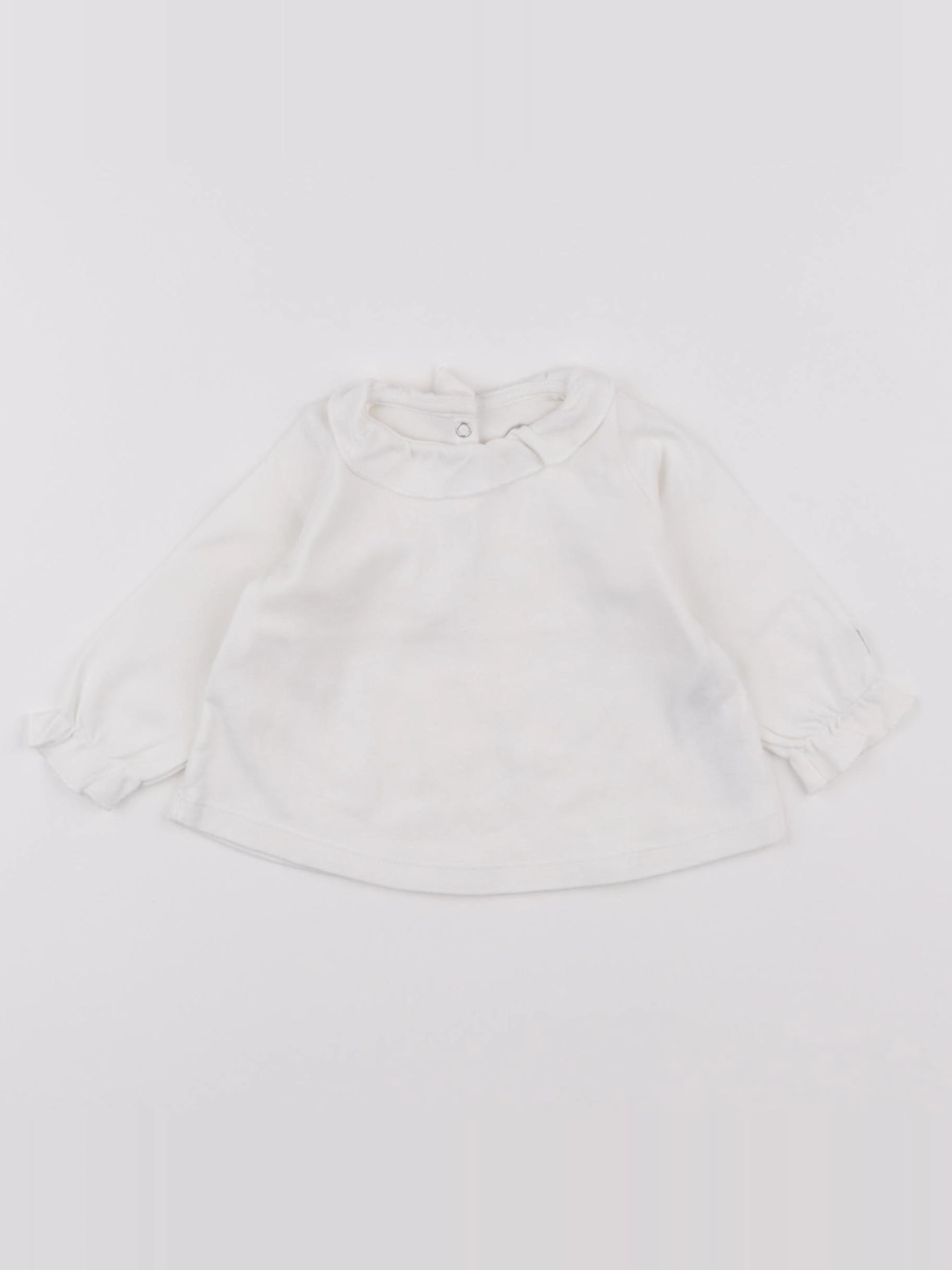 Petit Bateau - tee-shirt blanc - 3 mois