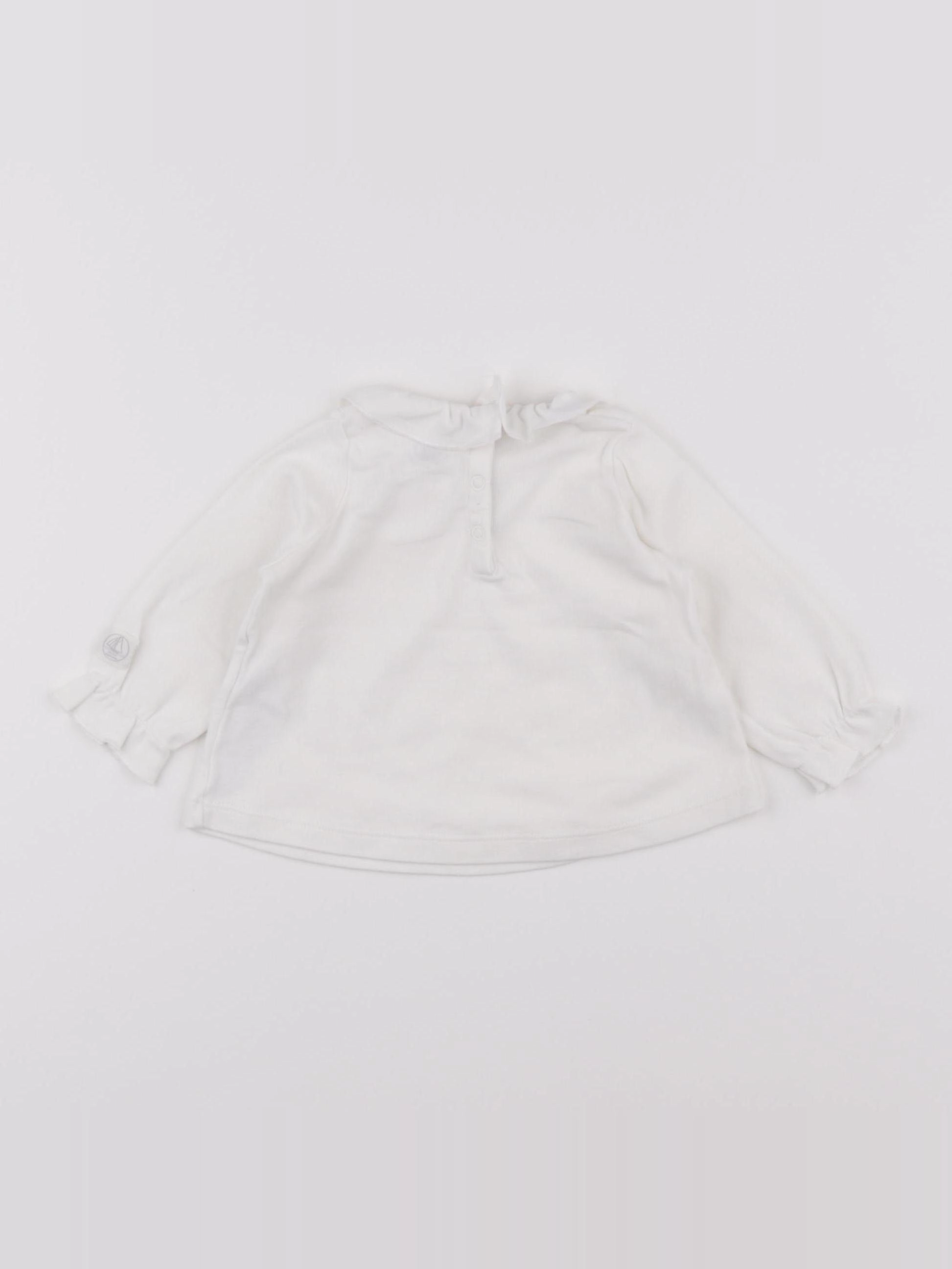 Petit Bateau - tee-shirt blanc - 3 mois