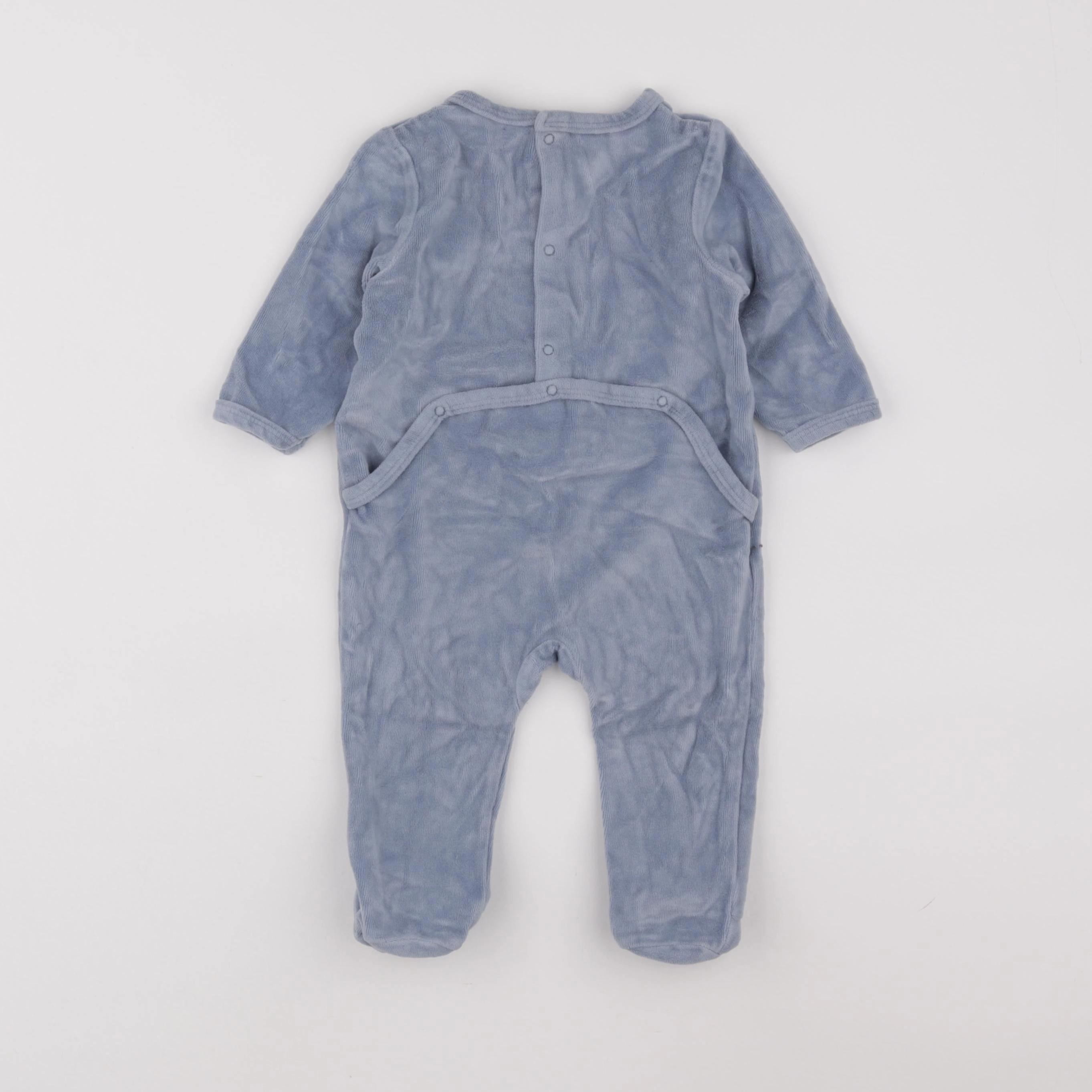 Vertbaudet - pyjama velours bleu - 9 mois