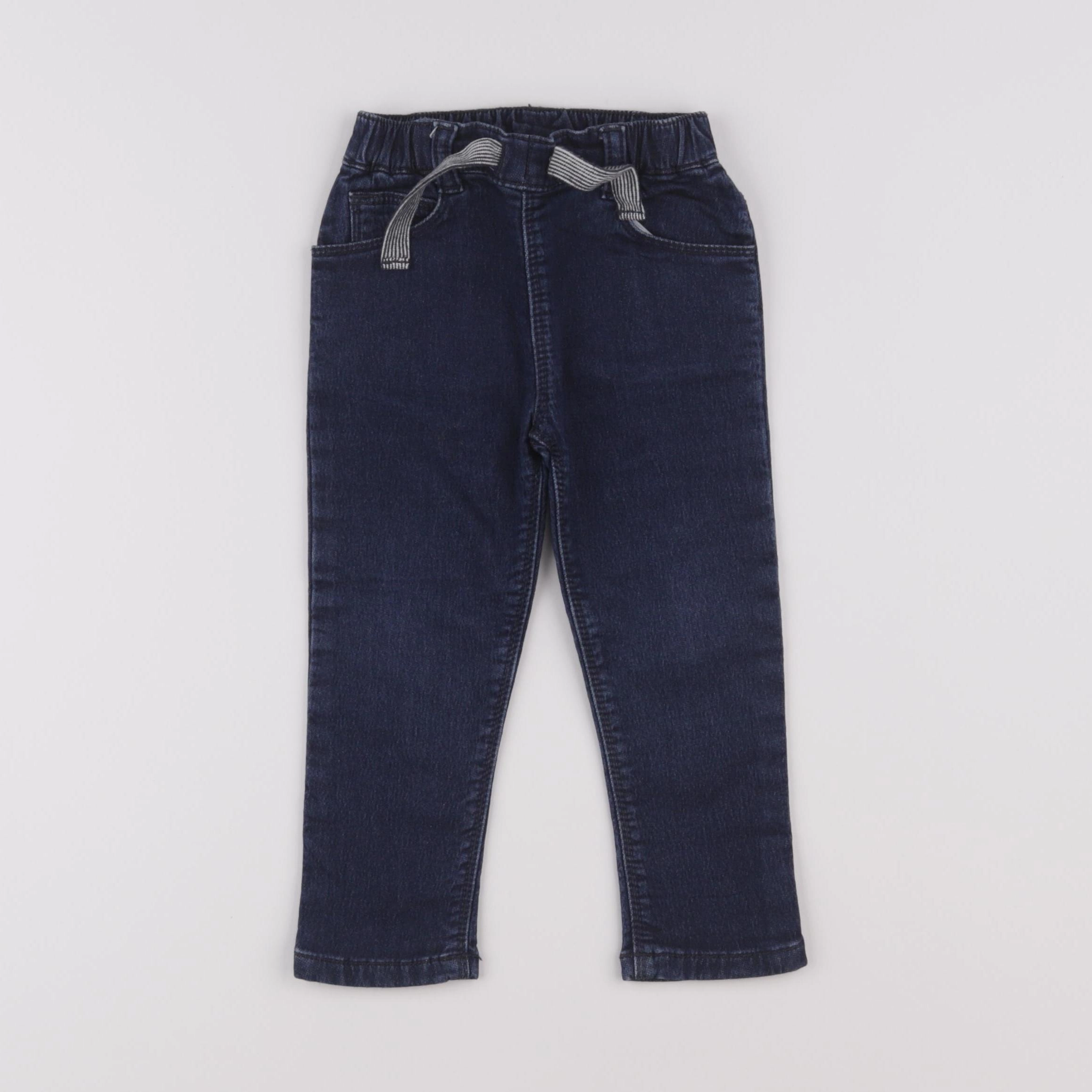 Petit Bateau - pantalon bleu - 18 mois