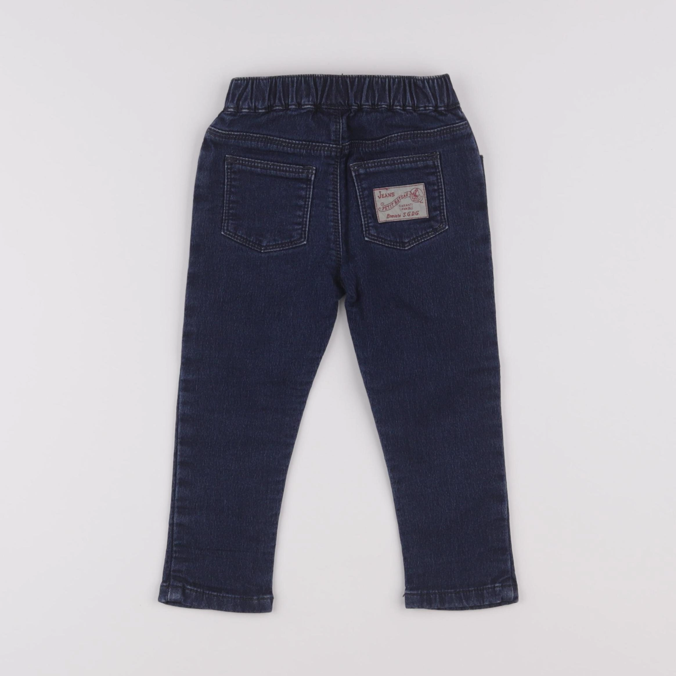 Petit Bateau - pantalon bleu - 18 mois