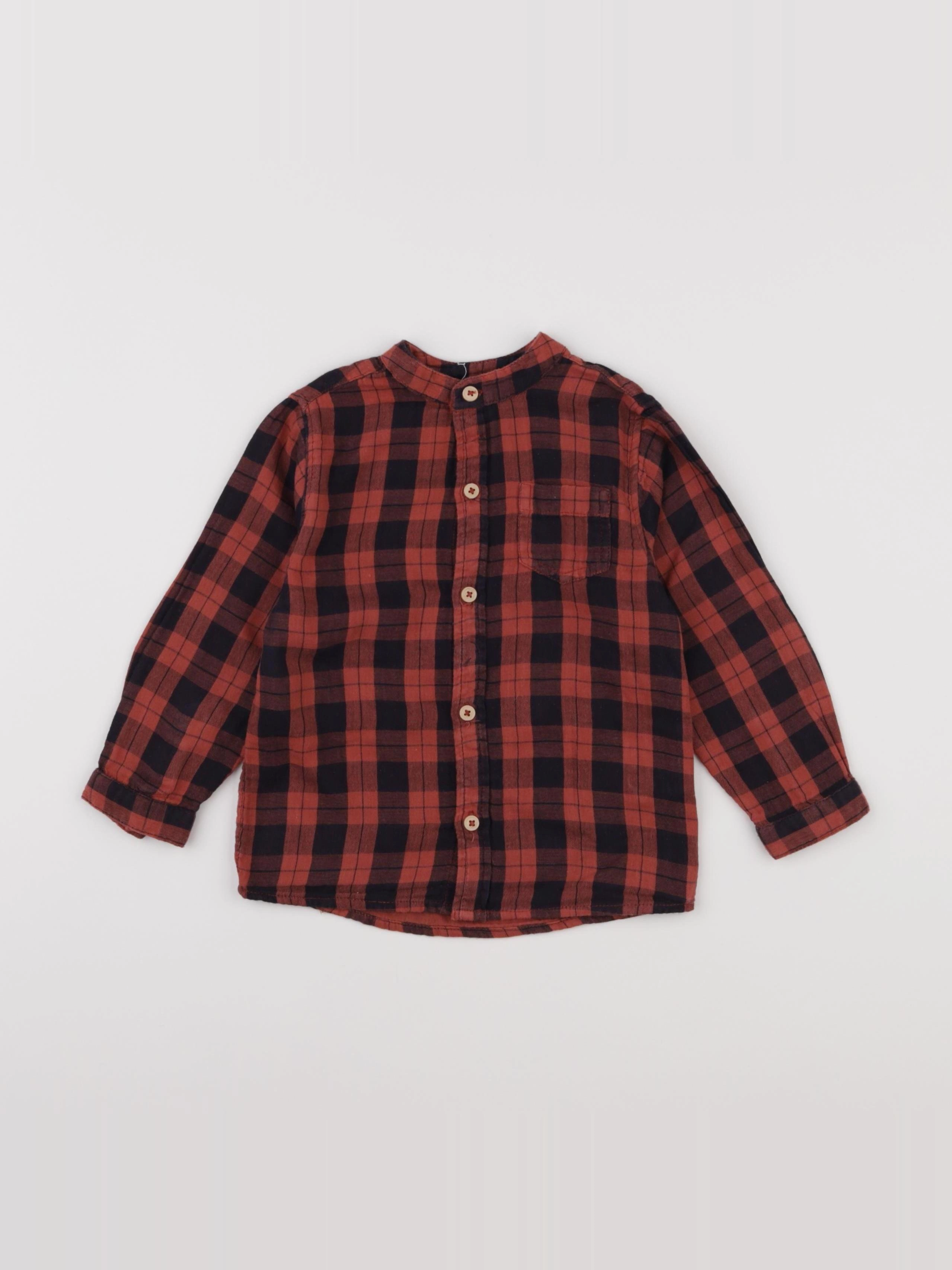 Boutchou - chemise bleu, orange - 36 mois