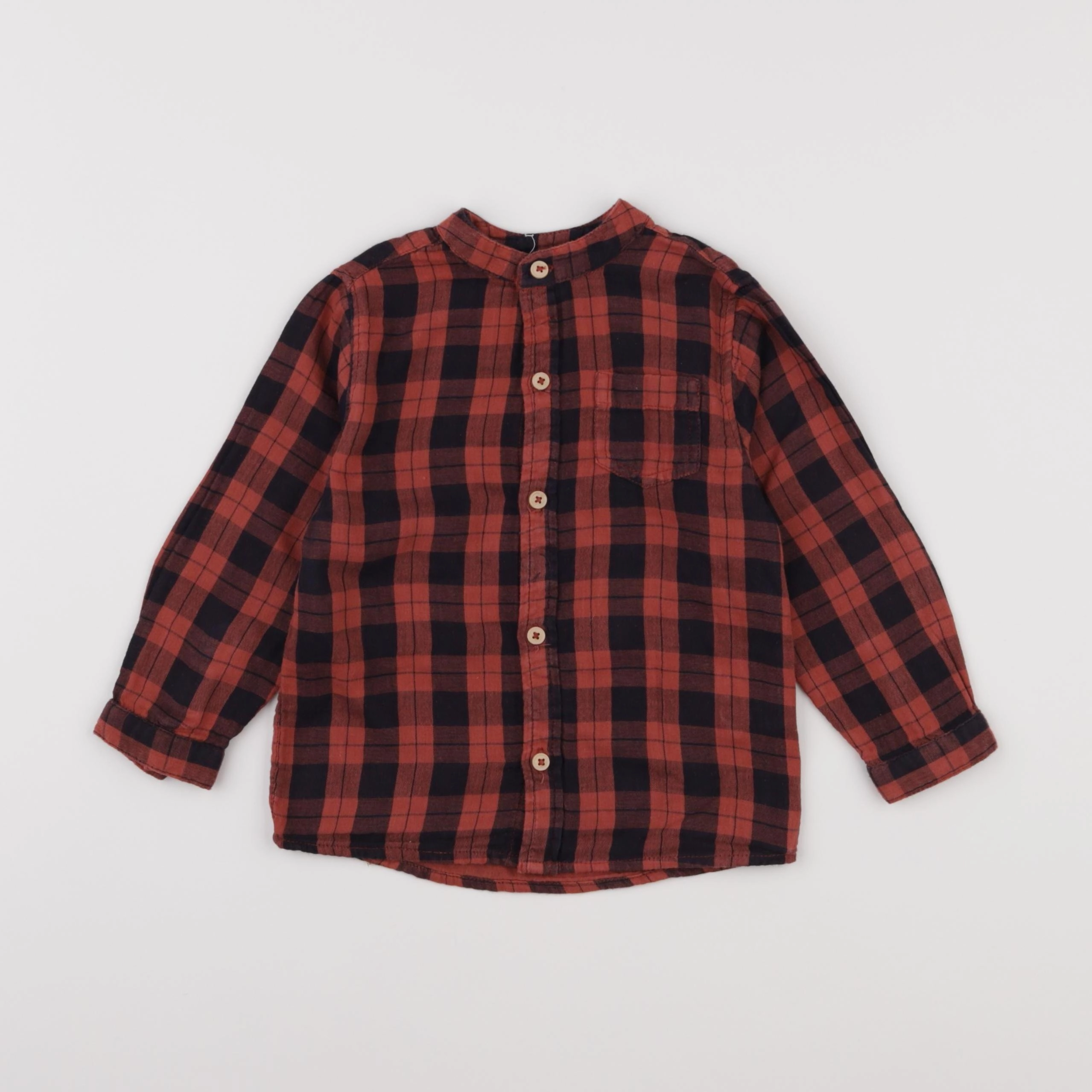 Boutchou - chemise bleu, orange - 36 mois