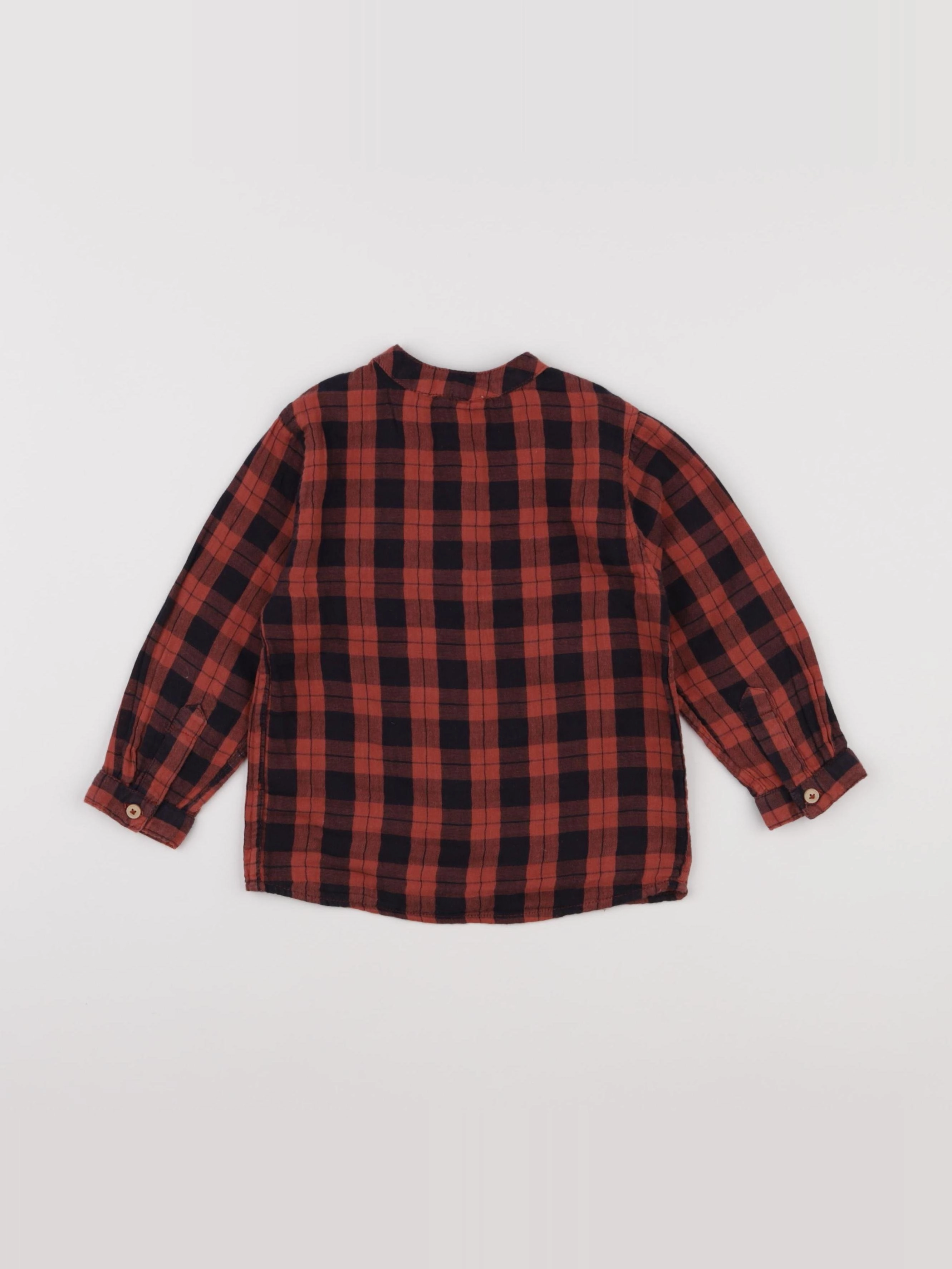 Boutchou - chemise bleu, orange - 36 mois