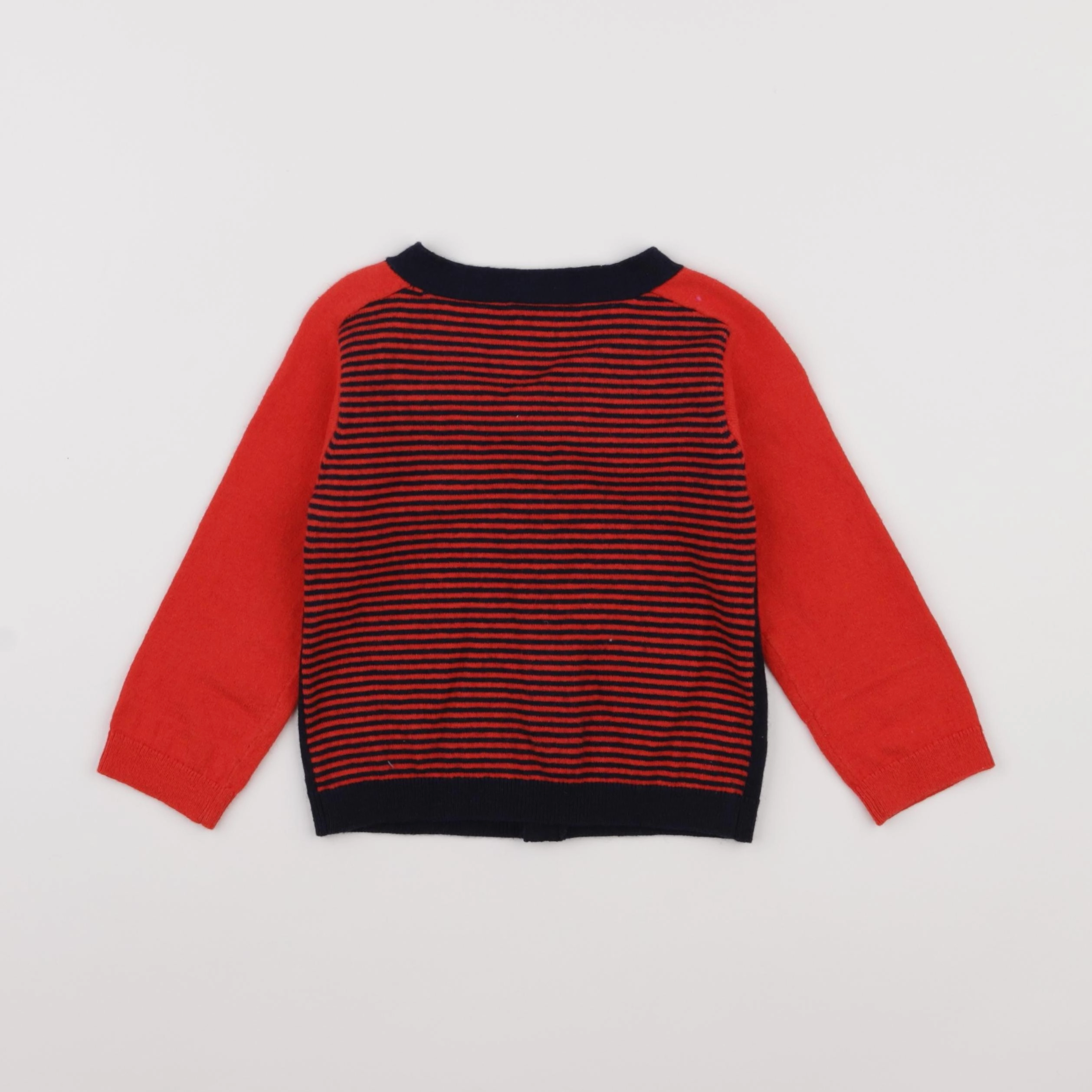 Jacadi - gilet bleu, rouge - 24 mois