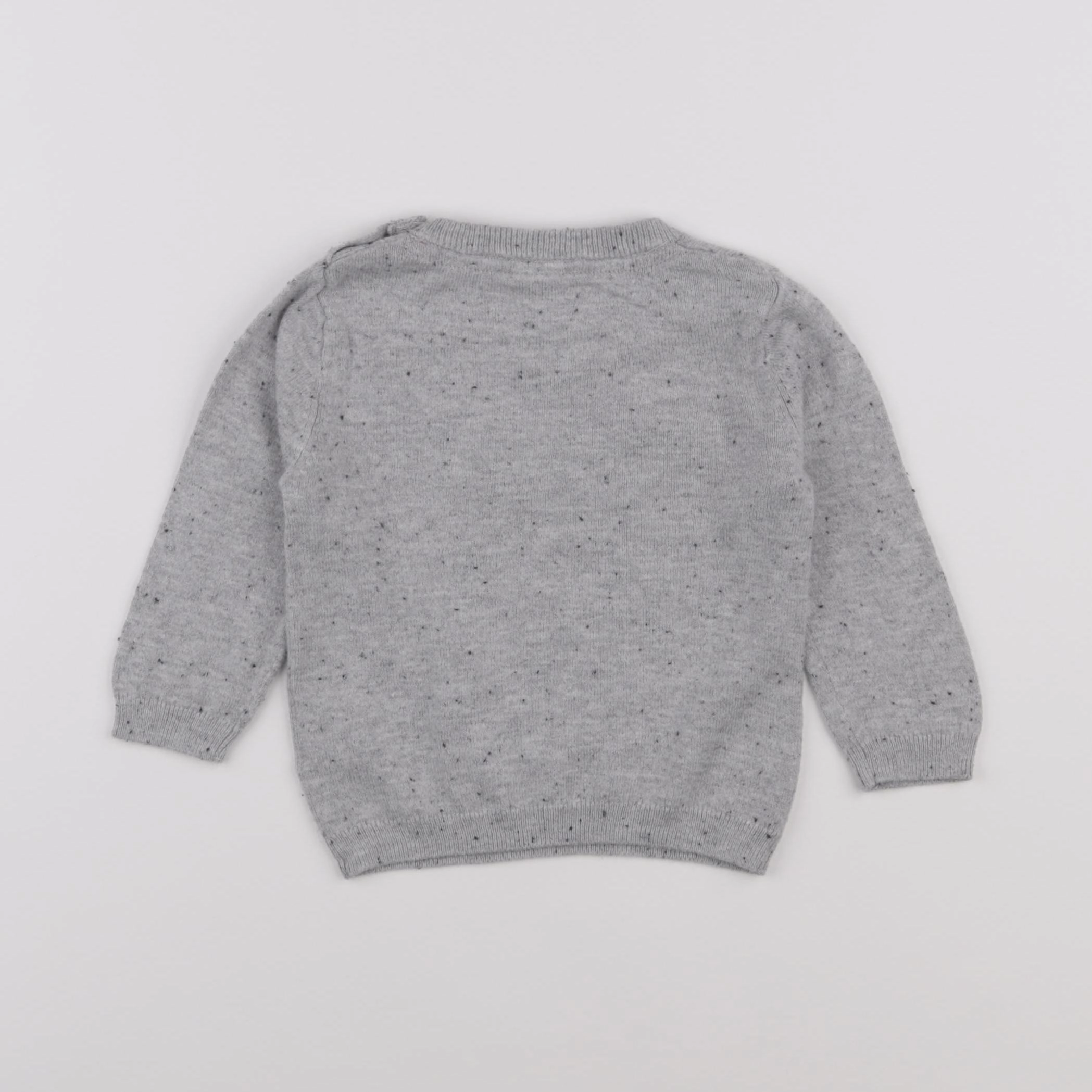 H&M - pull gris - 3/6 mois