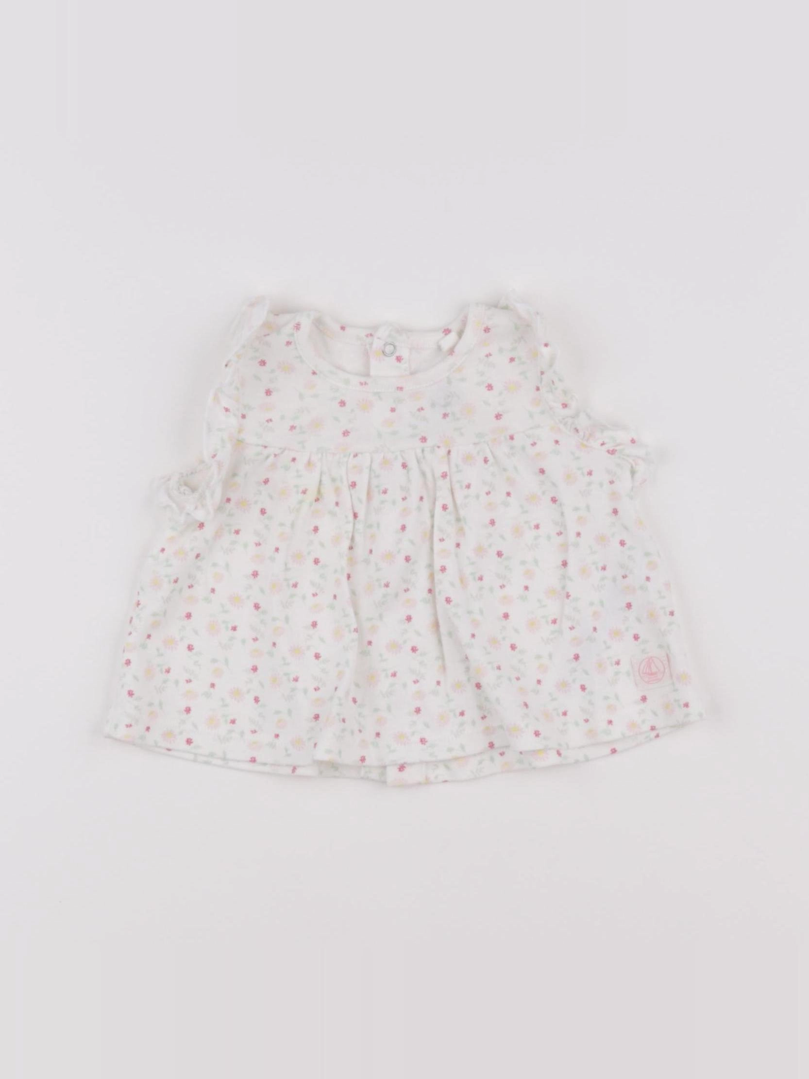 Petit Bateau - tee-shirt blanc - 3 mois