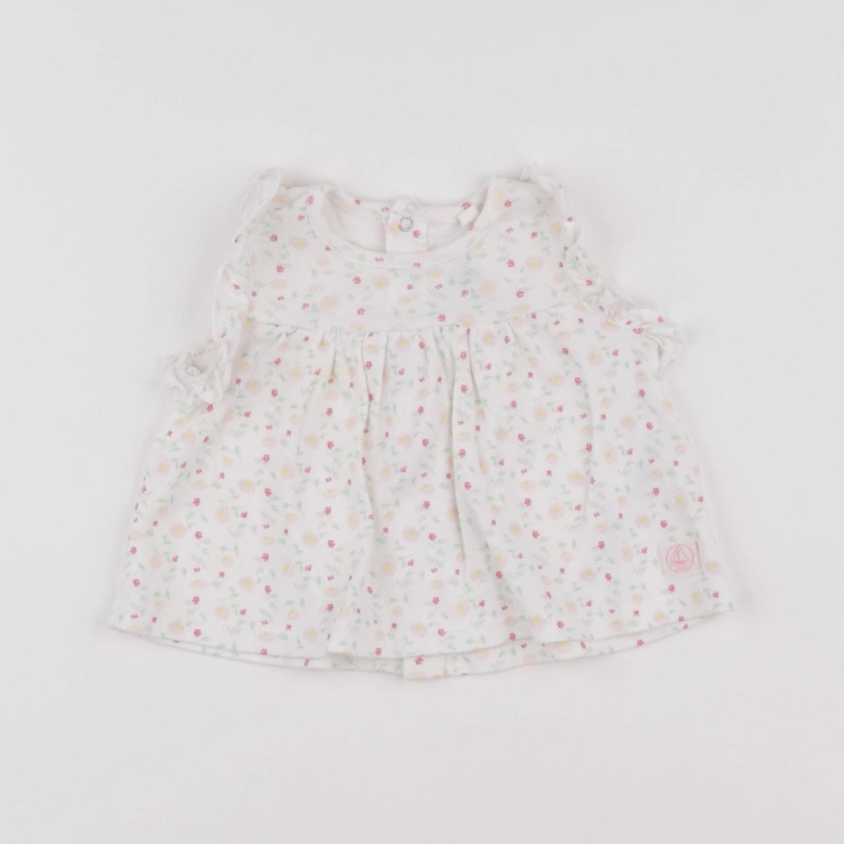 Petit Bateau - tee-shirt blanc - 3 mois