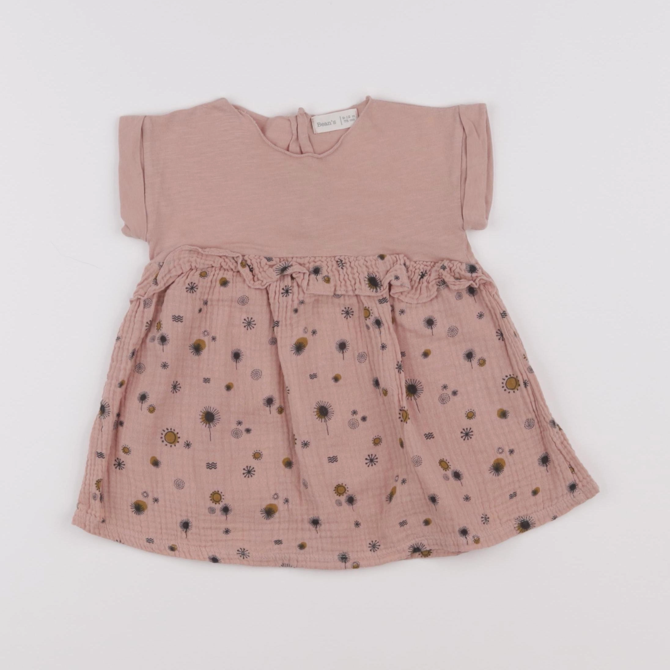 Bean's barcelona - robe rose - 9/12 mois