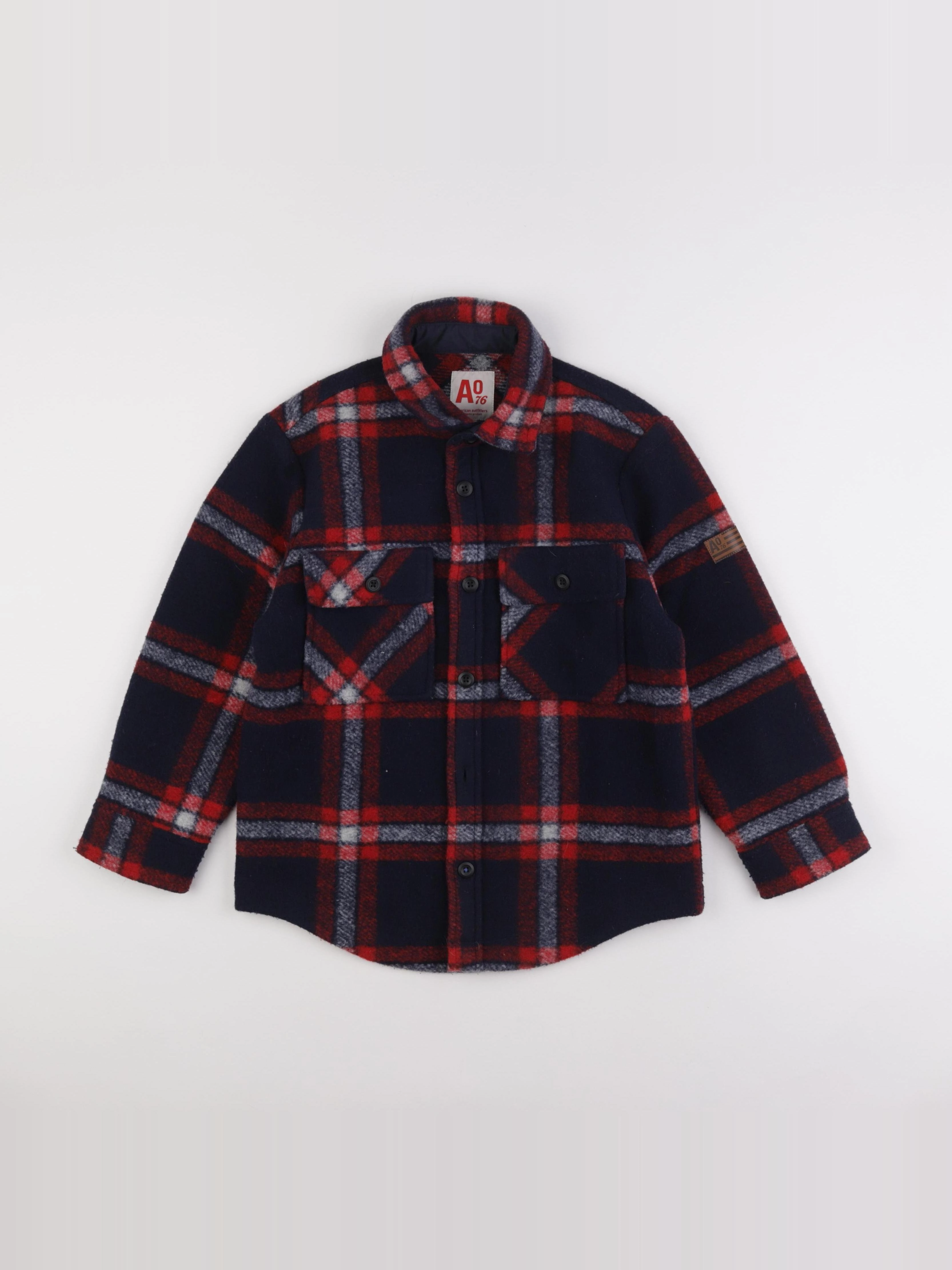 American Outfitters - chemise bleu, rouge - 10 ans