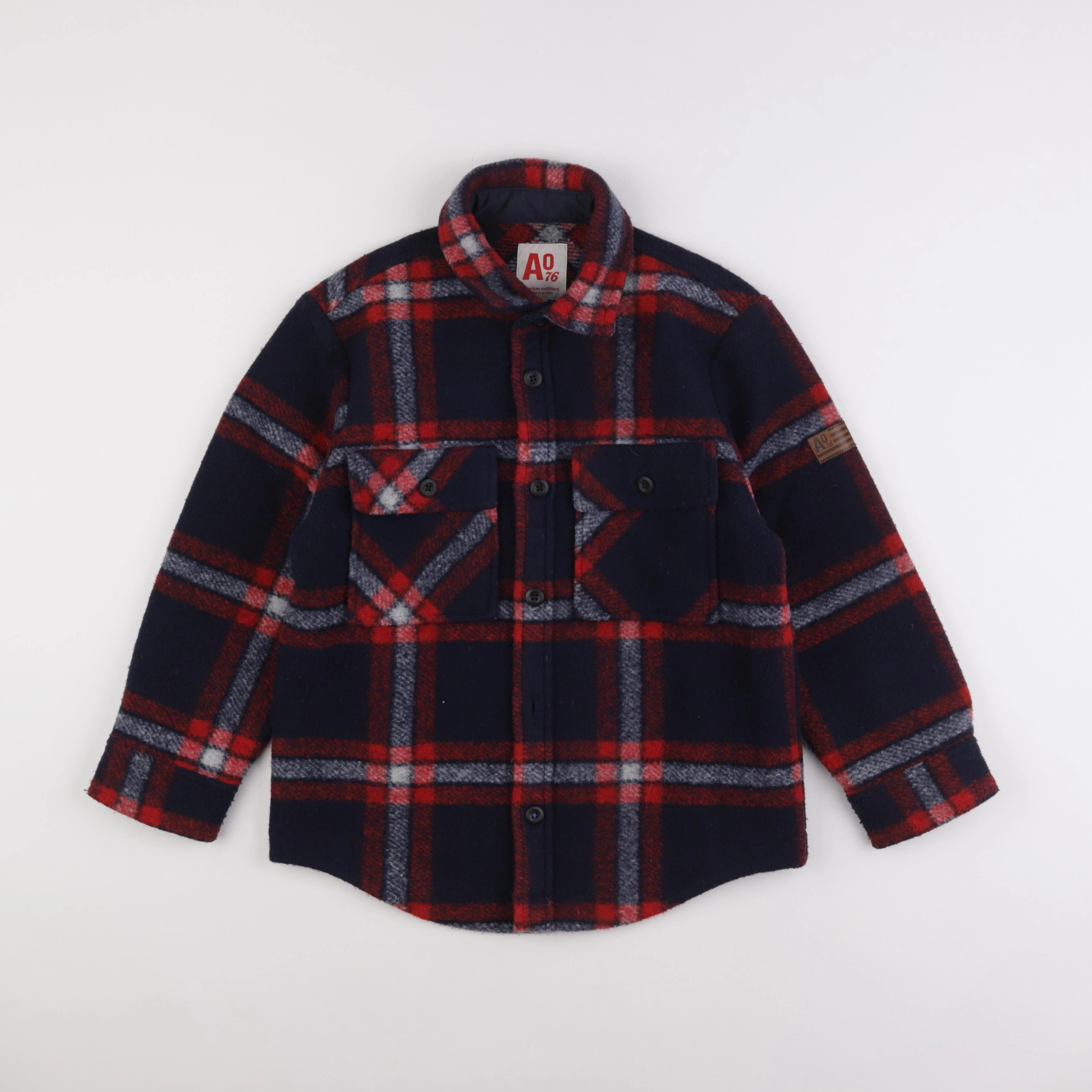 American Outfitters - chemise bleu, rouge - 10 ans