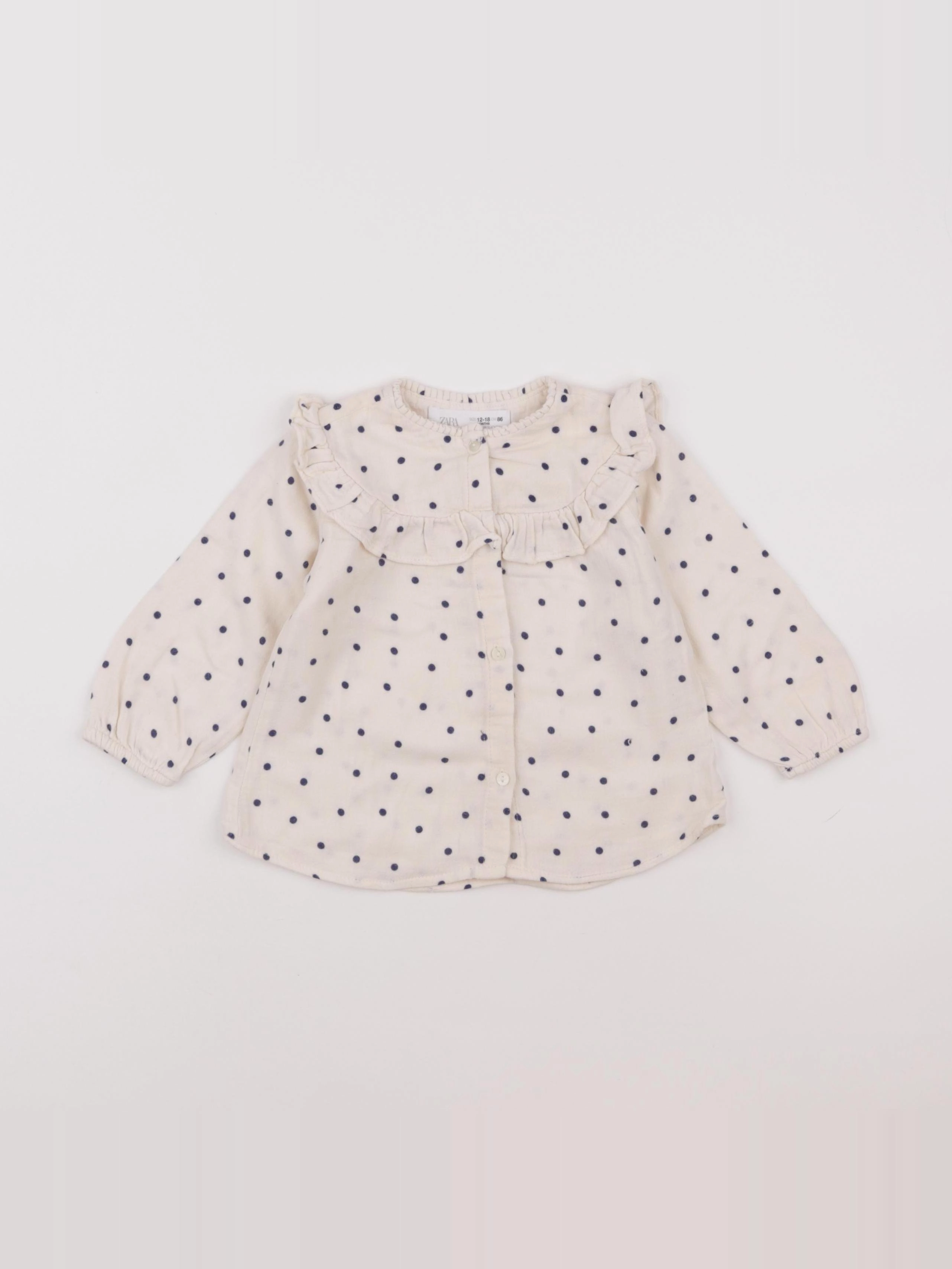 Zara - blouse beige - 12/18 mois
