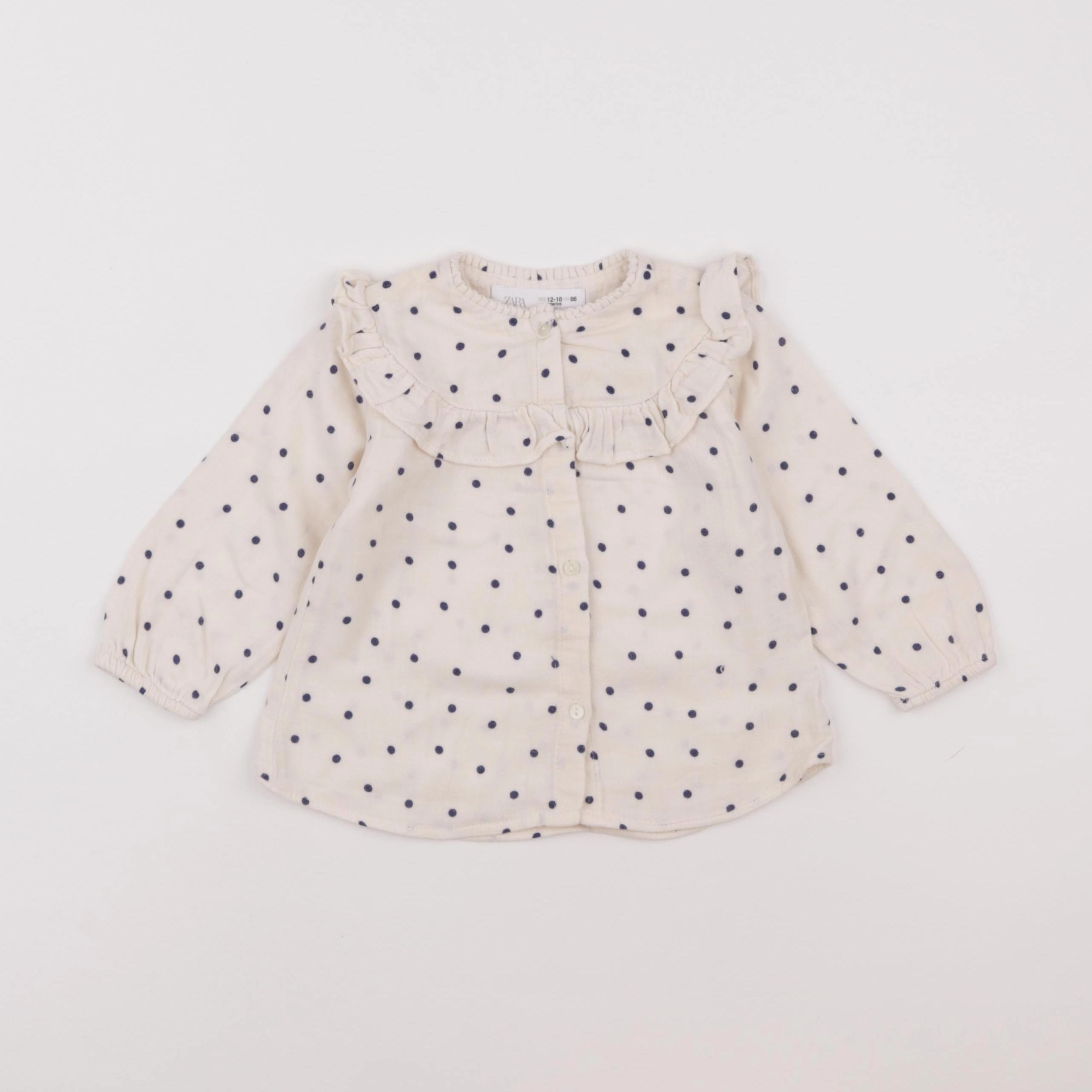 Zara - blouse beige - 12/18 mois