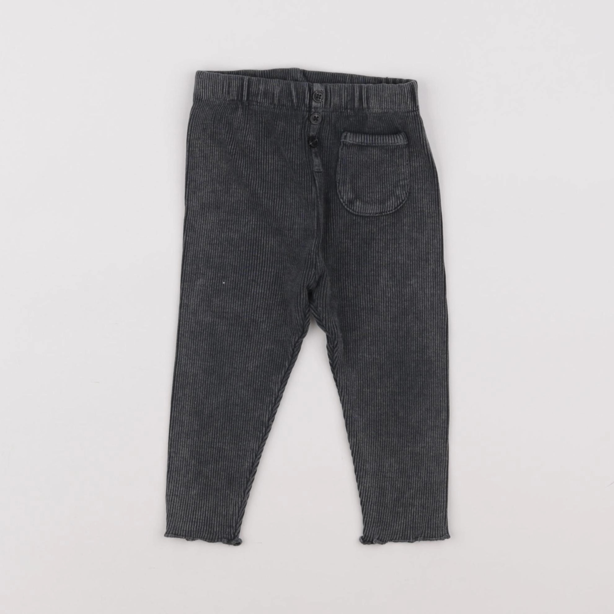 Zara - legging gris - 9/12 mois