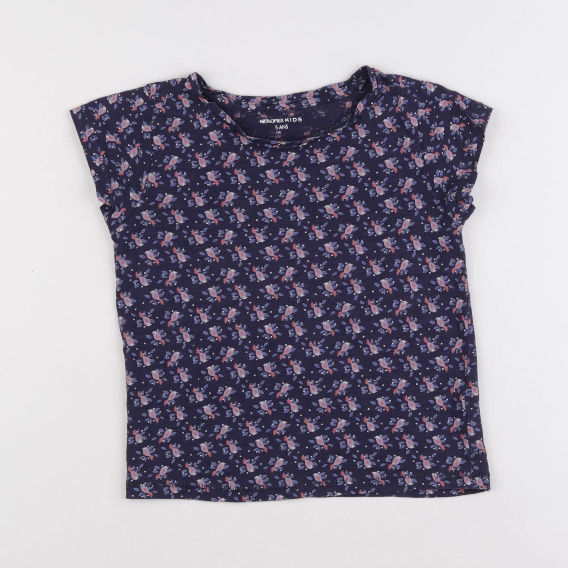 Monoprix - tee-shirt bleu - 5 ans