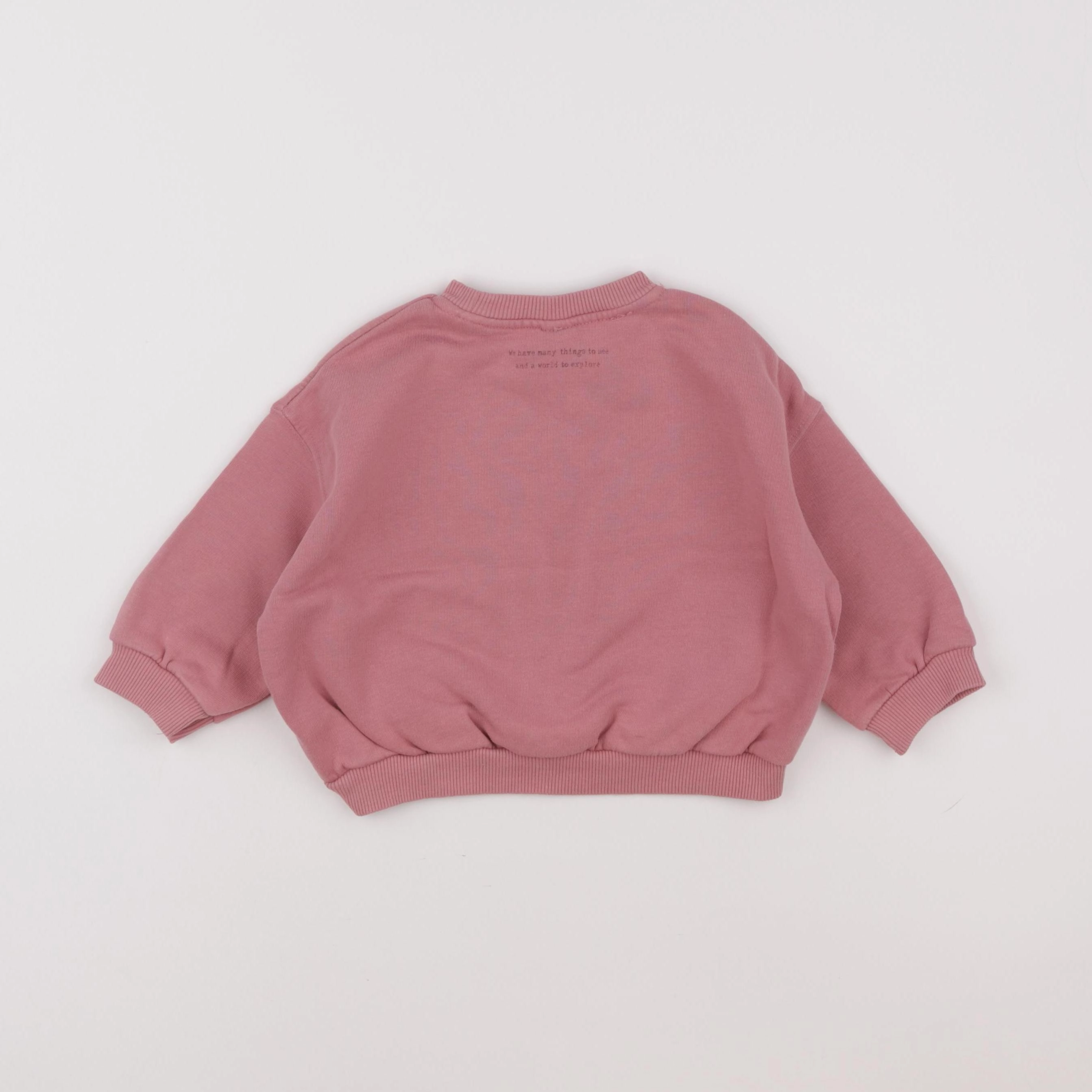 Zara - sweat rose - 9/12 mois
